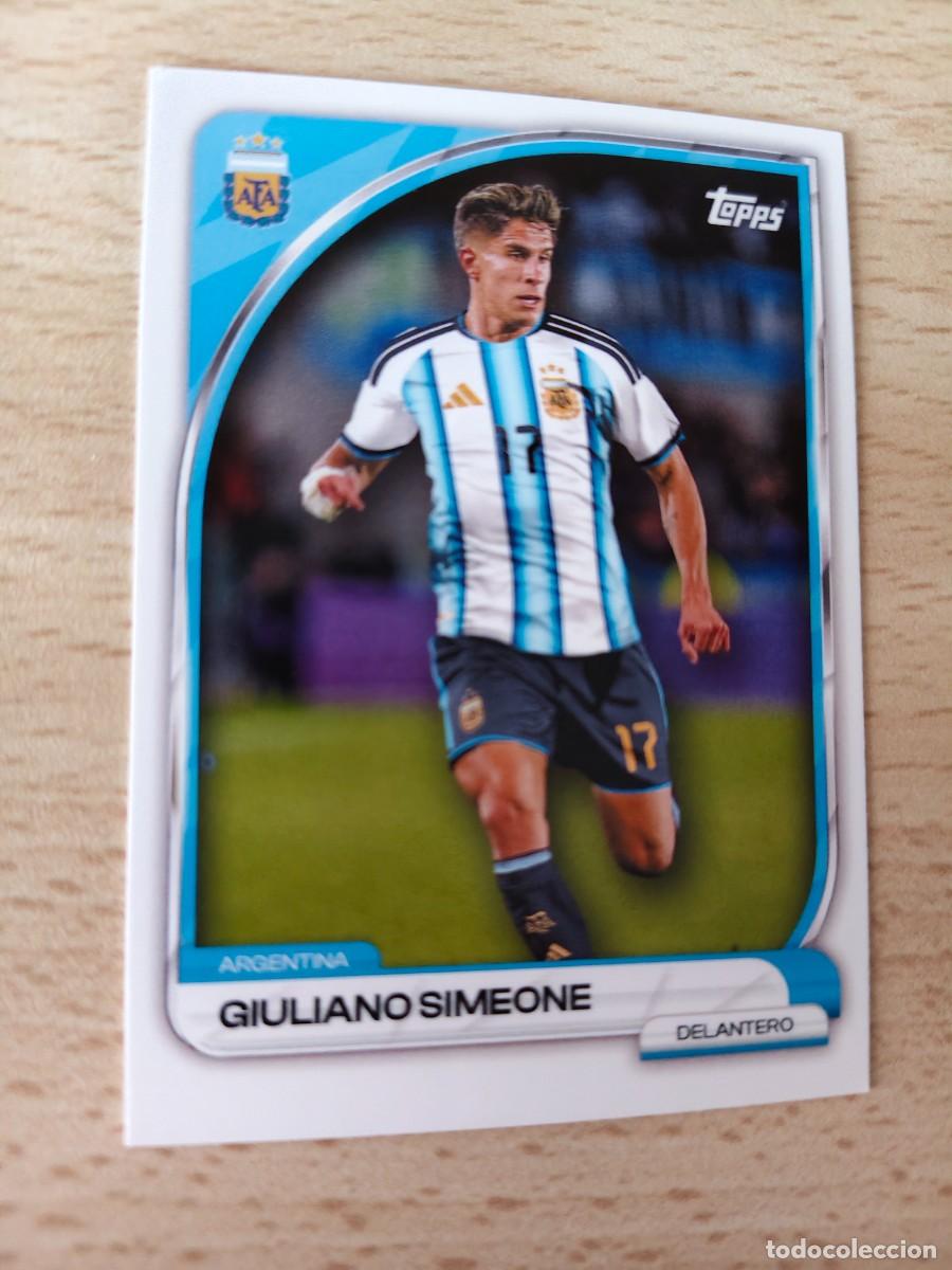 Cromos de F&uacute;tbol: 16 COLLECTOR TIN ARGENTINA 25 26 GIULIANO SIMEONE FIRST TEAM TOPPS 2025 2026