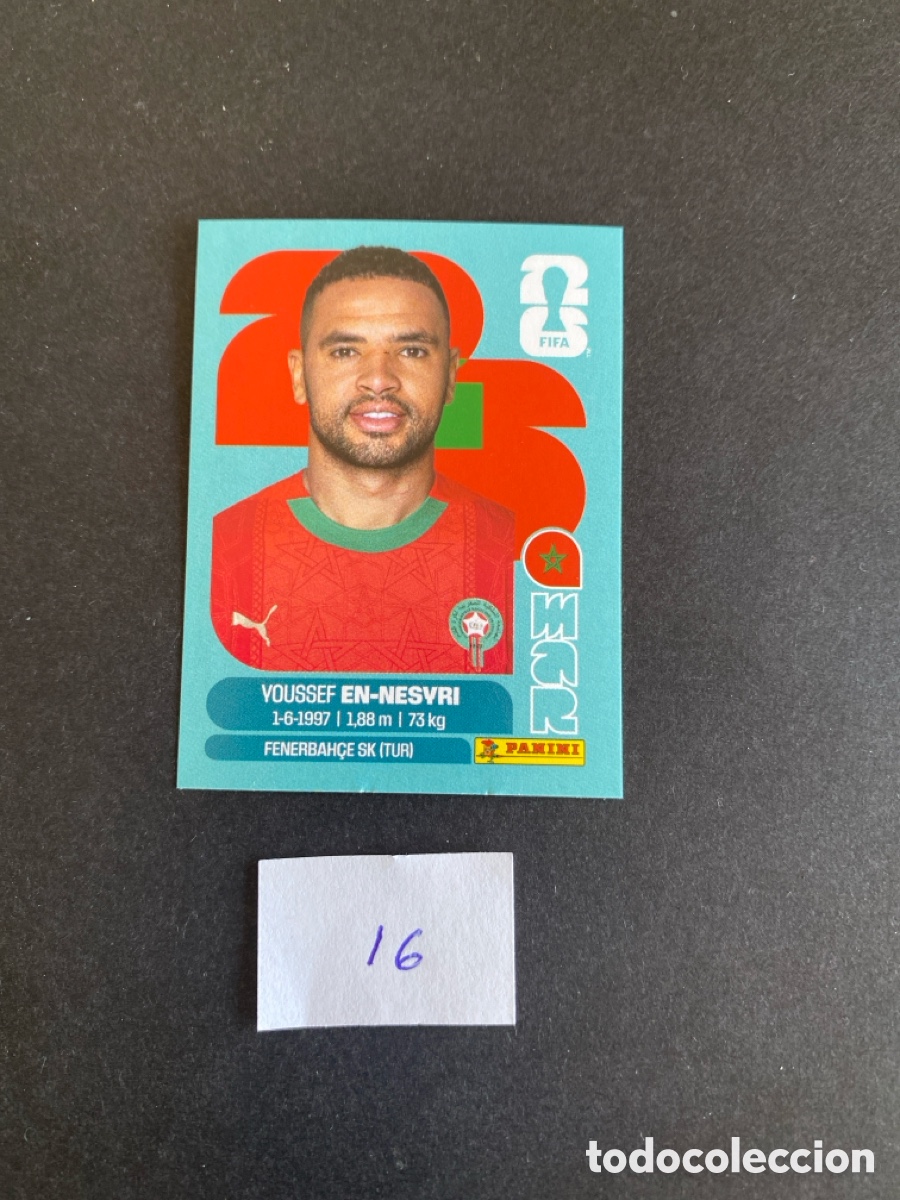 Cromos de F&uacute;tbol: Cromo Marruecos Mundial 26 N* 16 nuevo