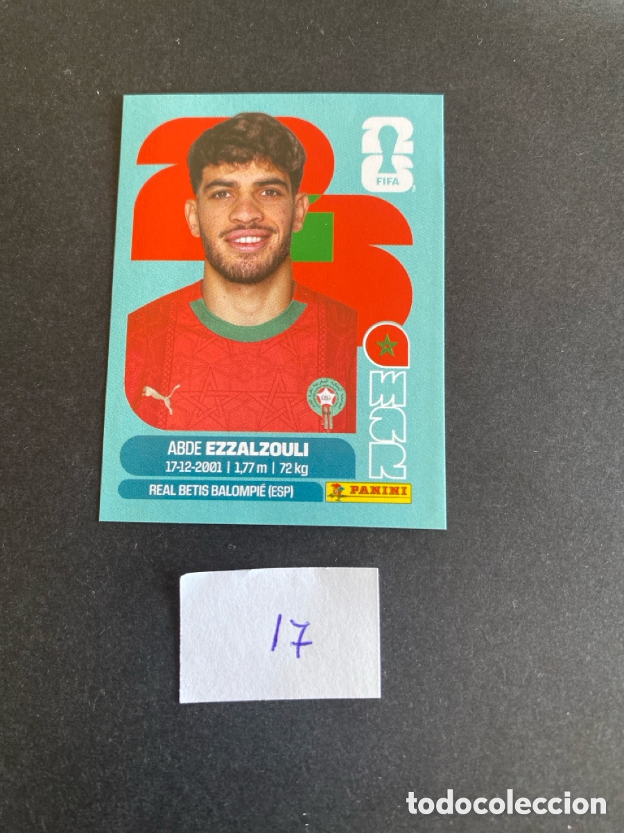 Cromos de F&uacute;tbol: Cromo Marruecos Mundial 26 N* 17 nuevo