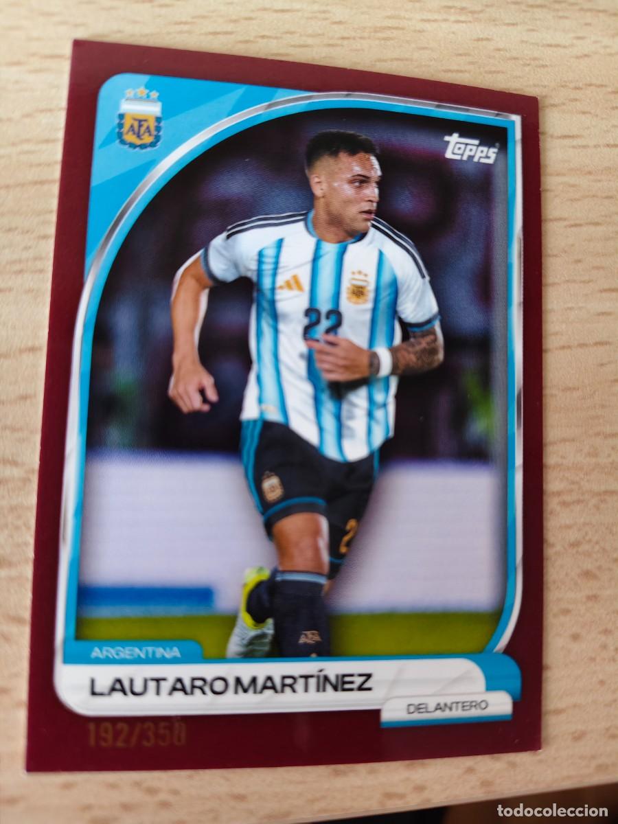 Football Stickers: 20 COLLECTOR TIN ARGENTINA 25 26 LAUTARO MART&Iacute;NEZ FIRST TEAM TOPPS 2025 2026 NUMERADA PARALELA /350