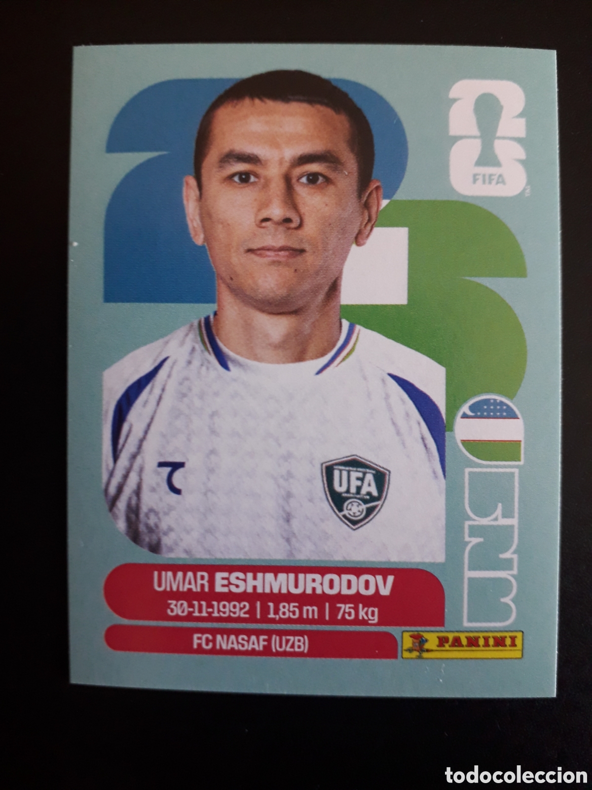 Cromos de F&uacute;tbol: ESHMURODOV UZBEKISTAN UZB 5 MUNDIAL F&Uacute;TBOL 2026 FIFA WORLD CUP PANINI SIN PEGAR PEDIDO M&Iacute;NIMO 3&euro;