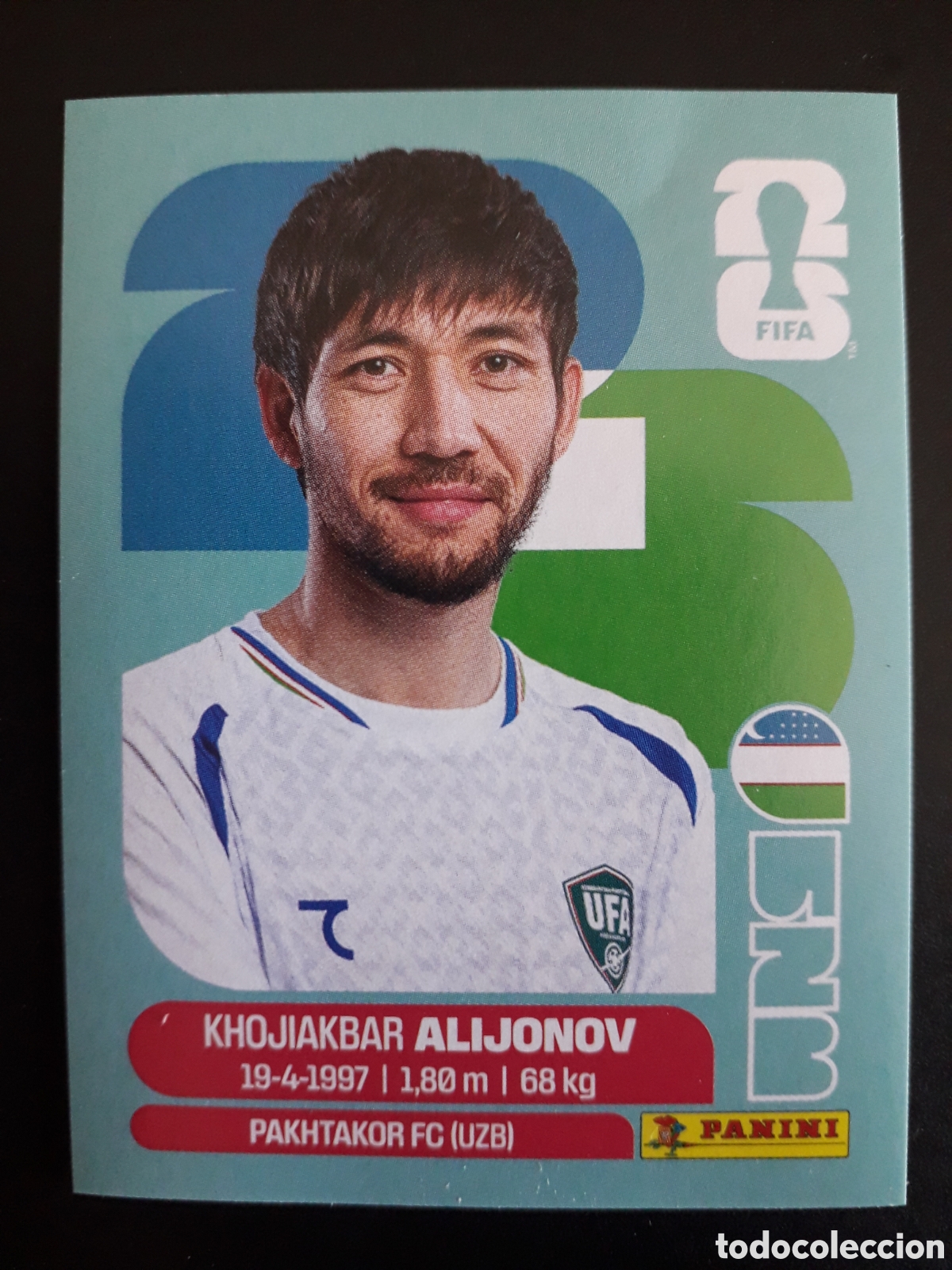 Cromos de F&uacute;tbol: ALIJONOV UZBEKISTAN UZB 8 MUNDIAL F&Uacute;TBOL 2026 FIFA WORLD CUP PANINI SIN PEGAR PEDIDO M&Iacute;NIMO 3&euro;