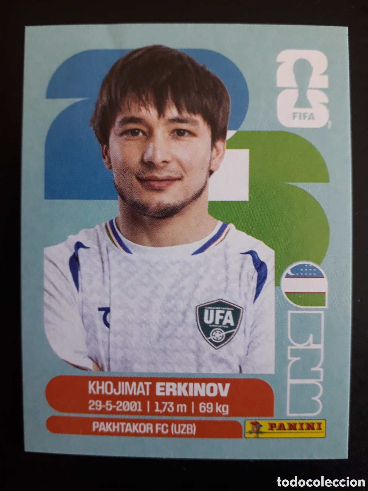 Cromos de F&uacute;tbol: ERKINOV UZBEKISTAN UZB 15 MUNDIAL F&Uacute;TBOL 2026 FIFA WORLD CUP PANINI SIN PEGAR PEDIDO M&Iacute;NIMO 3&euro;