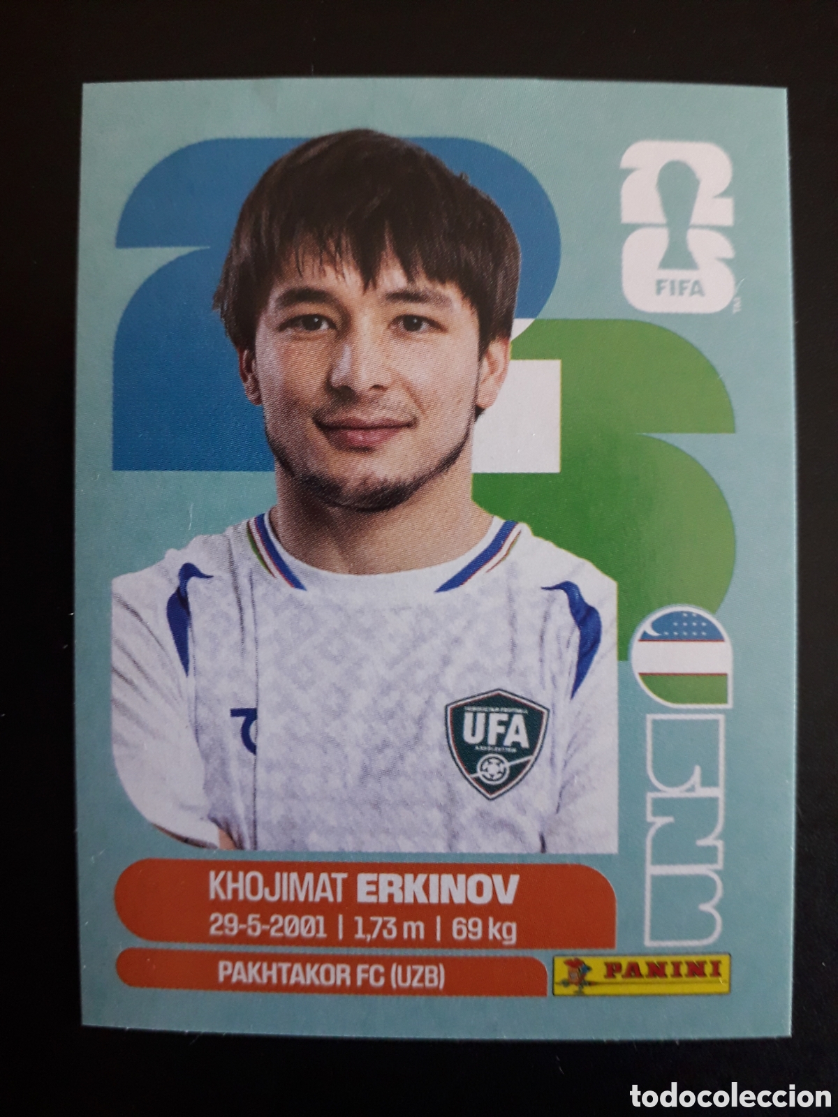 Cromos de F&uacute;tbol: ERKINOV UZBEKISTAN UZB 15 MUNDIAL F&Uacute;TBOL 2026 FIFA WORLD CUP PANINI SIN PEGAR PEDIDO M&Iacute;NIMO 3&euro;