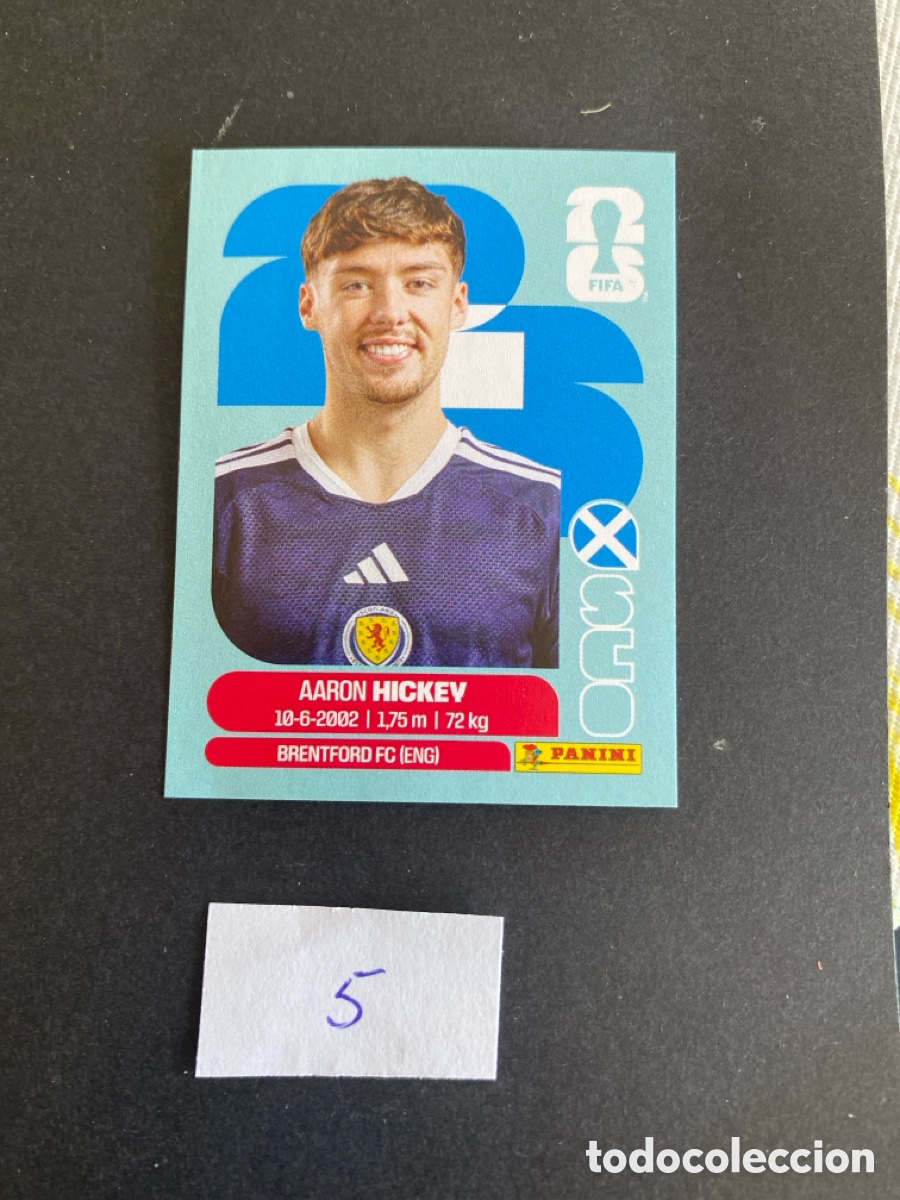 Cromos de F&uacute;tbol: Cromo Escocia Mundial 26 N* 5 nuevo