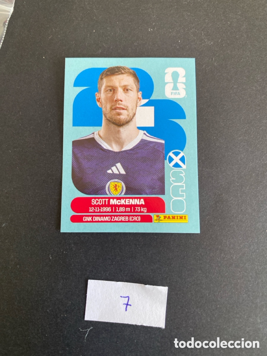 Cromos de F&uacute;tbol: Cromo Escocia Mundial 26 N* 7 nuevo