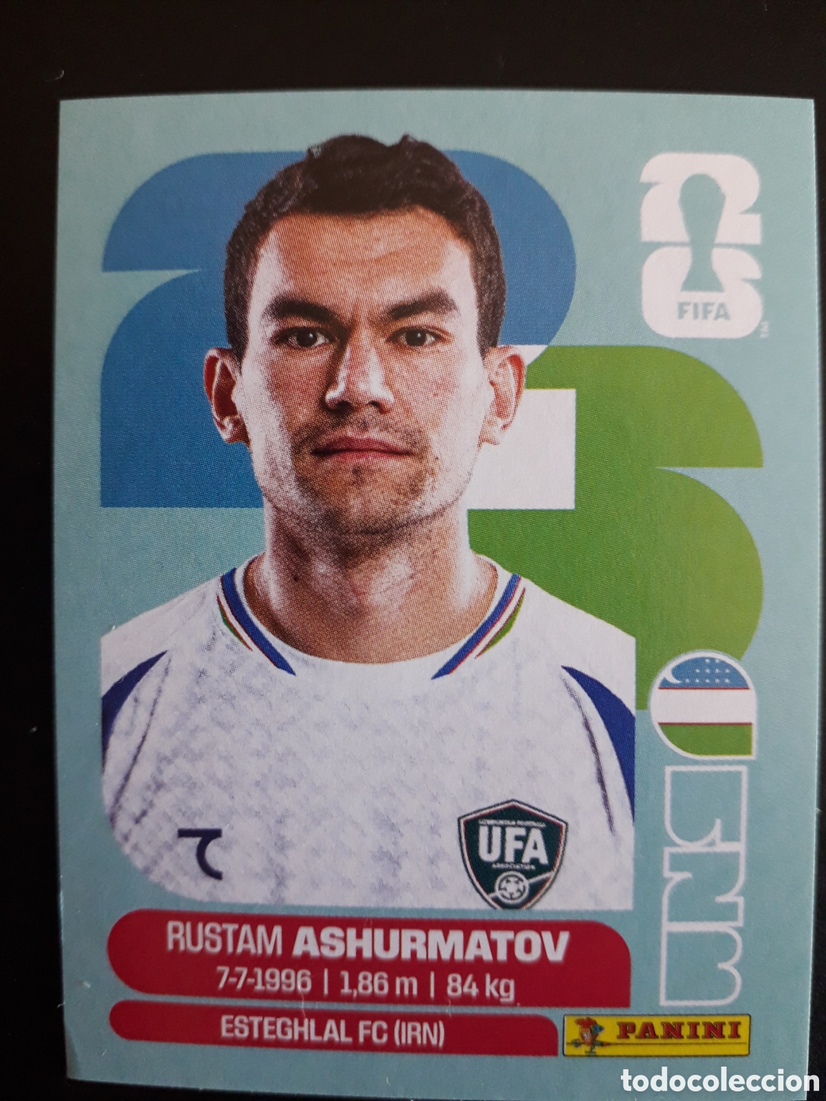 Cromos de F&uacute;tbol: ASHURMATOV UZBEKISTAN UZB 7 MUNDIAL F&Uacute;TBOL 2026 FIFA WORLD CUP PANINI SIN PEGAR PEDIDO M&Iacute;NIMO 3&euro;