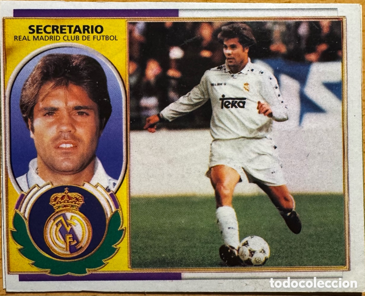 Cromos de F&uacute;tbol: SECRETARIO (Real Madrid) - ESTE 1996-97 Fichaje 18 Versi&oacute;n dif&iacute;cil. NUNCA PEGADO