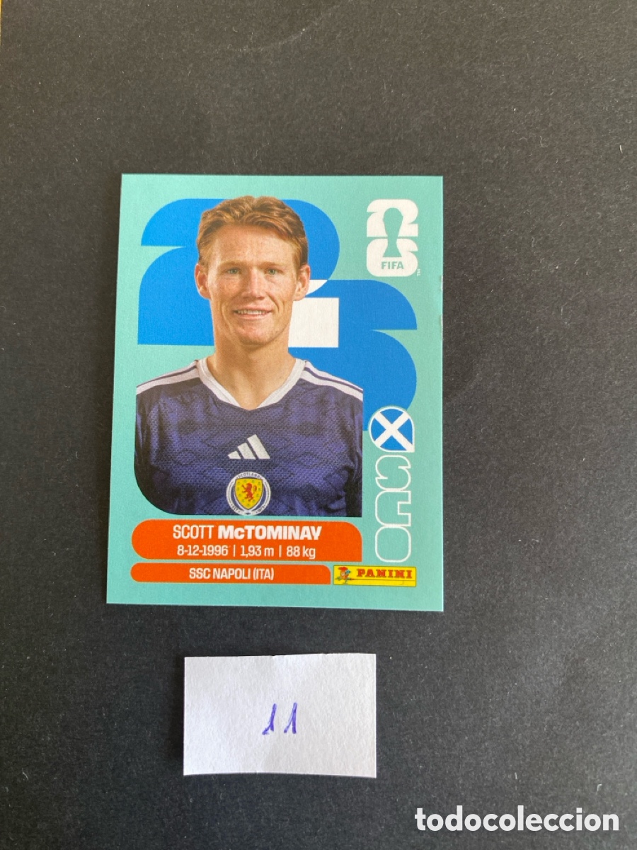 Cromos de F&uacute;tbol: Cromo Escocia Mundial 26 N* 11 nuevo