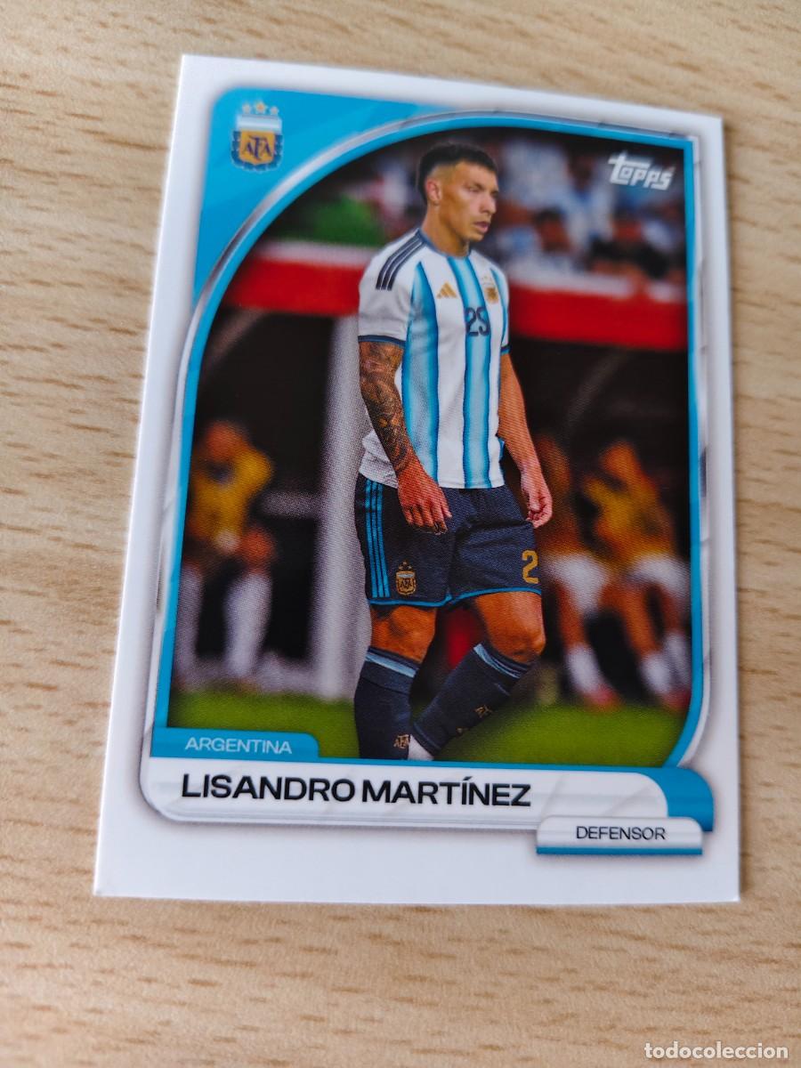 Football Stickers: 4 COLLECTOR TIN ARGENTINA 25 26 LISANDRO MART&Iacute;NEZ FIRST TEAM TOCADA ESQUINA TOPPS 2025 2026