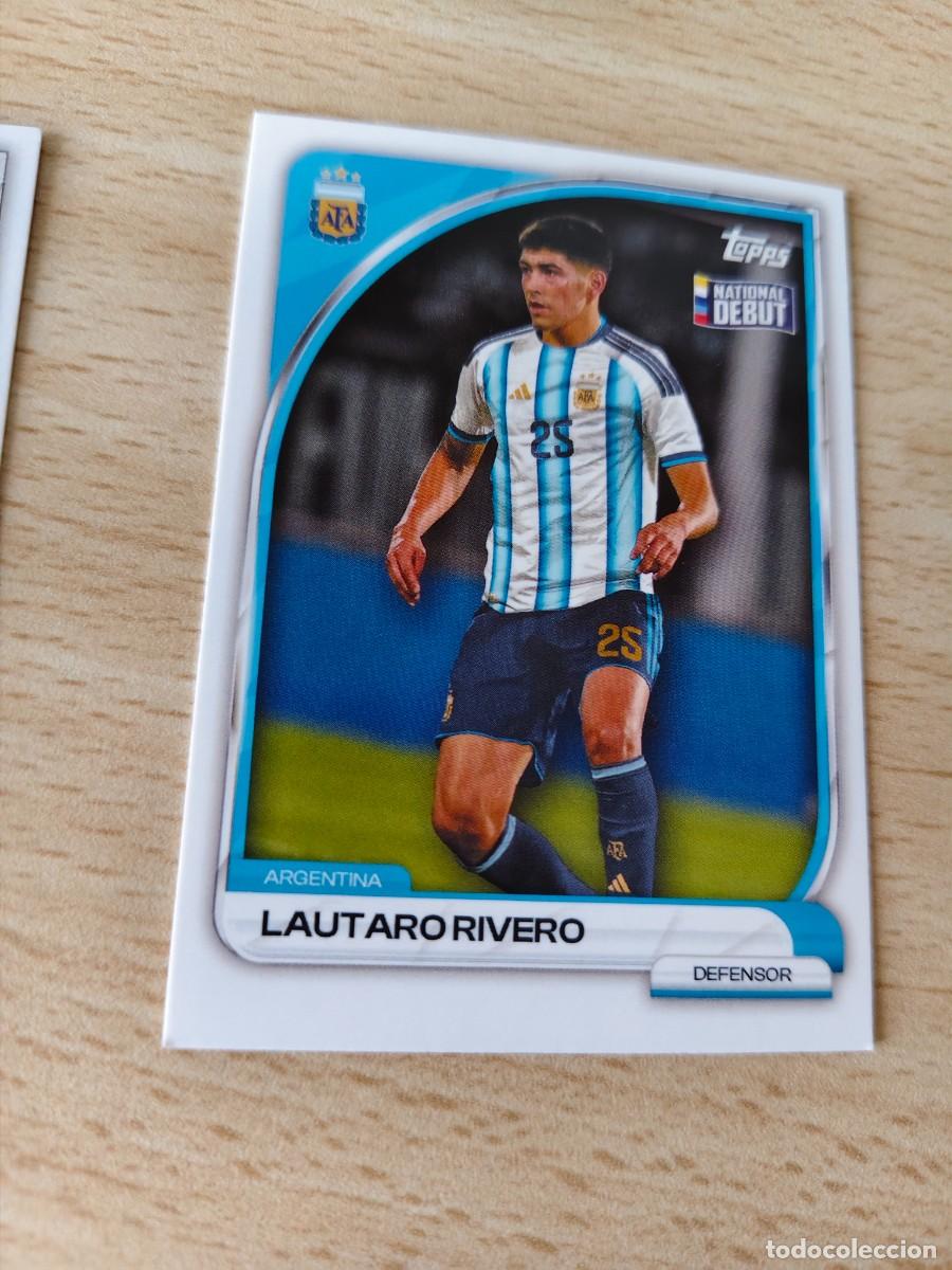 Football Stickers: 5 COLLECTOR TIN ARGENTINA 25 26 LAUTARO RIVERO FIRST TEAM TOCADA ESQUINA TOPPS 2025 2026