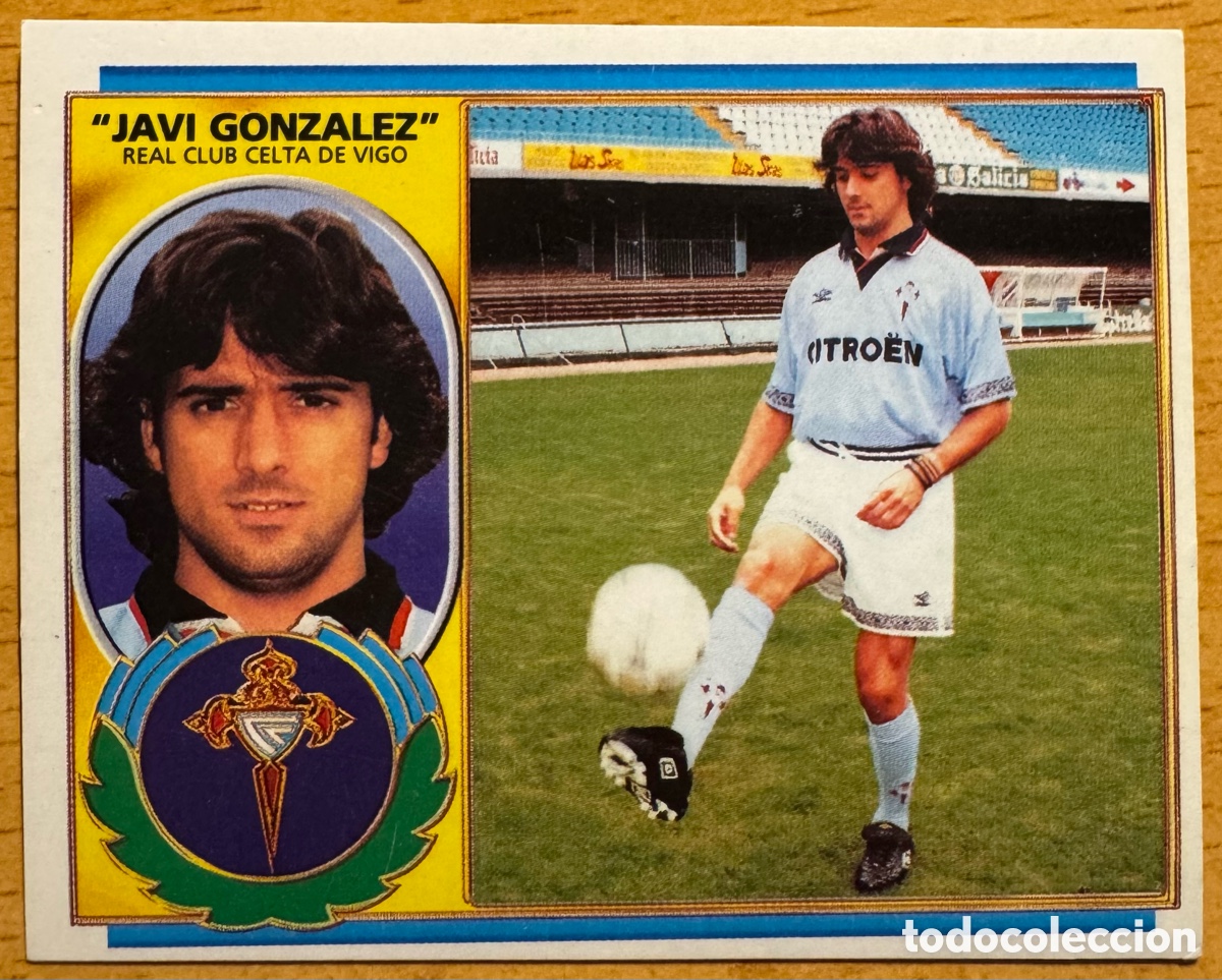 Football Stickers: JAVI GONZ&Aacute;LEZ (RC Celta) - ESTE 1996-97 Fichaje 3 Versi&oacute;n Comillas. NUNCA PEGADO