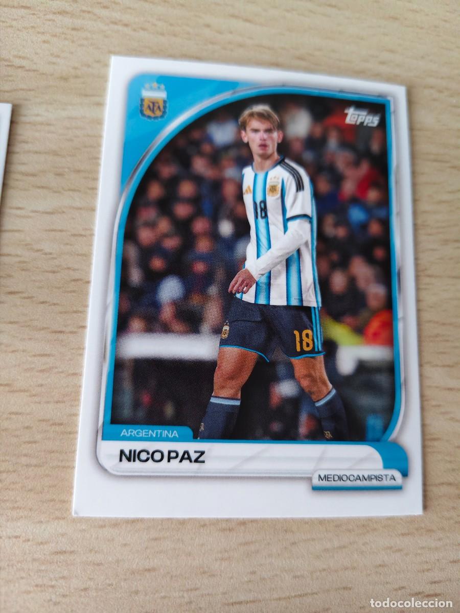 Football Stickers: 10 COLLECTOR TIN ARGENTINA 25 26 NICO PAZ FIRST TEAM TOCADA ESQUINA TOPPS 2025 2026