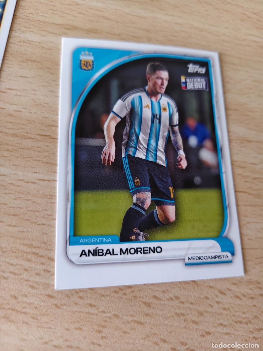 Football Stickers: 14 COLLECTOR TIN ARGENTINA 25 26 AN&Iacute;BAL MORENO FIRST TEAM TOCADA ESQUINA TOPPS 2025 2026