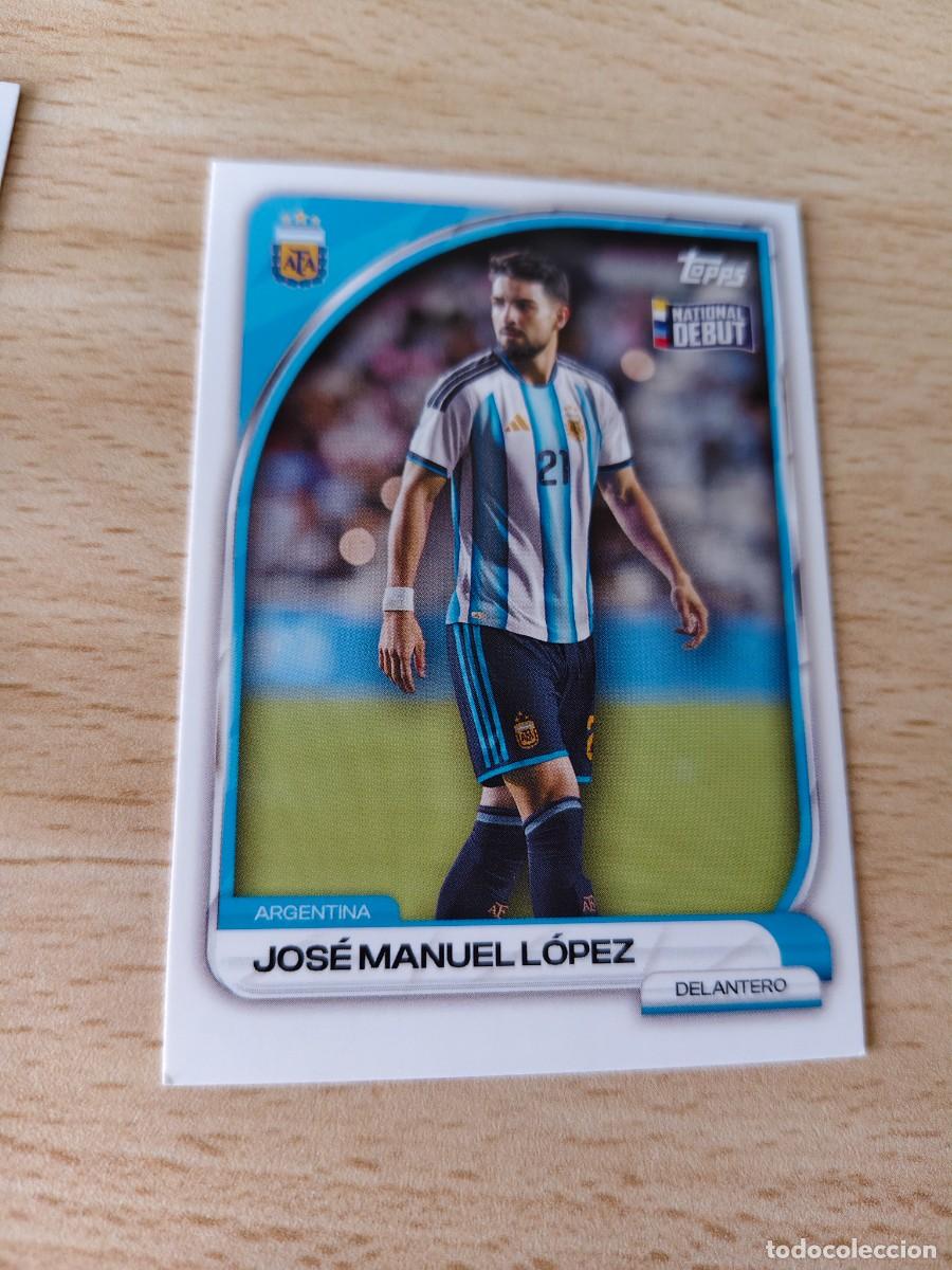 Football Stickers: 15 COLLECTOR TIN ARGENTINA 25 26 JOS&Eacute; MANUEL L&Oacute;PEZ FIRST TEAM TOCADA ESQUINA TOPPS 2025 2026