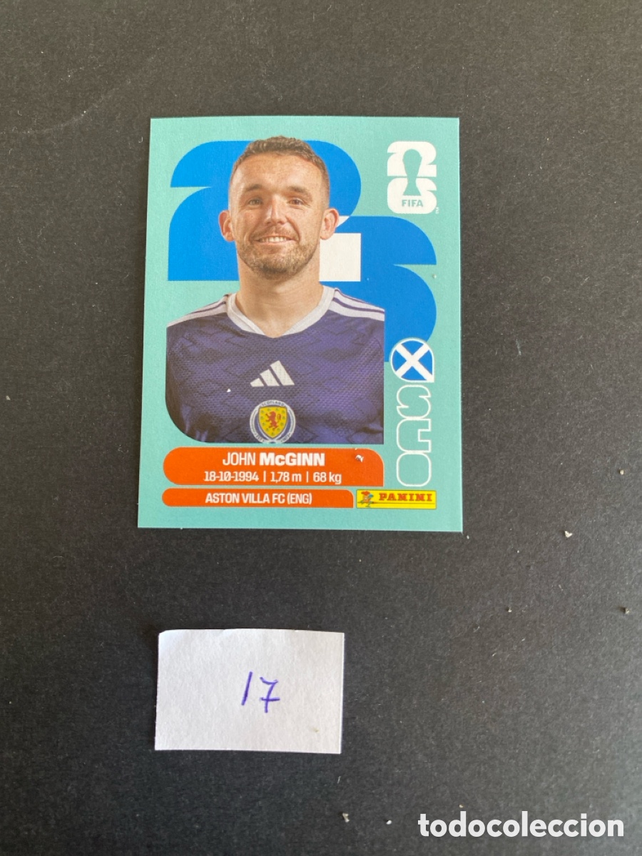 Cromos de F&uacute;tbol: Cromo Escocia Mundial 26 N* 17 nuevo