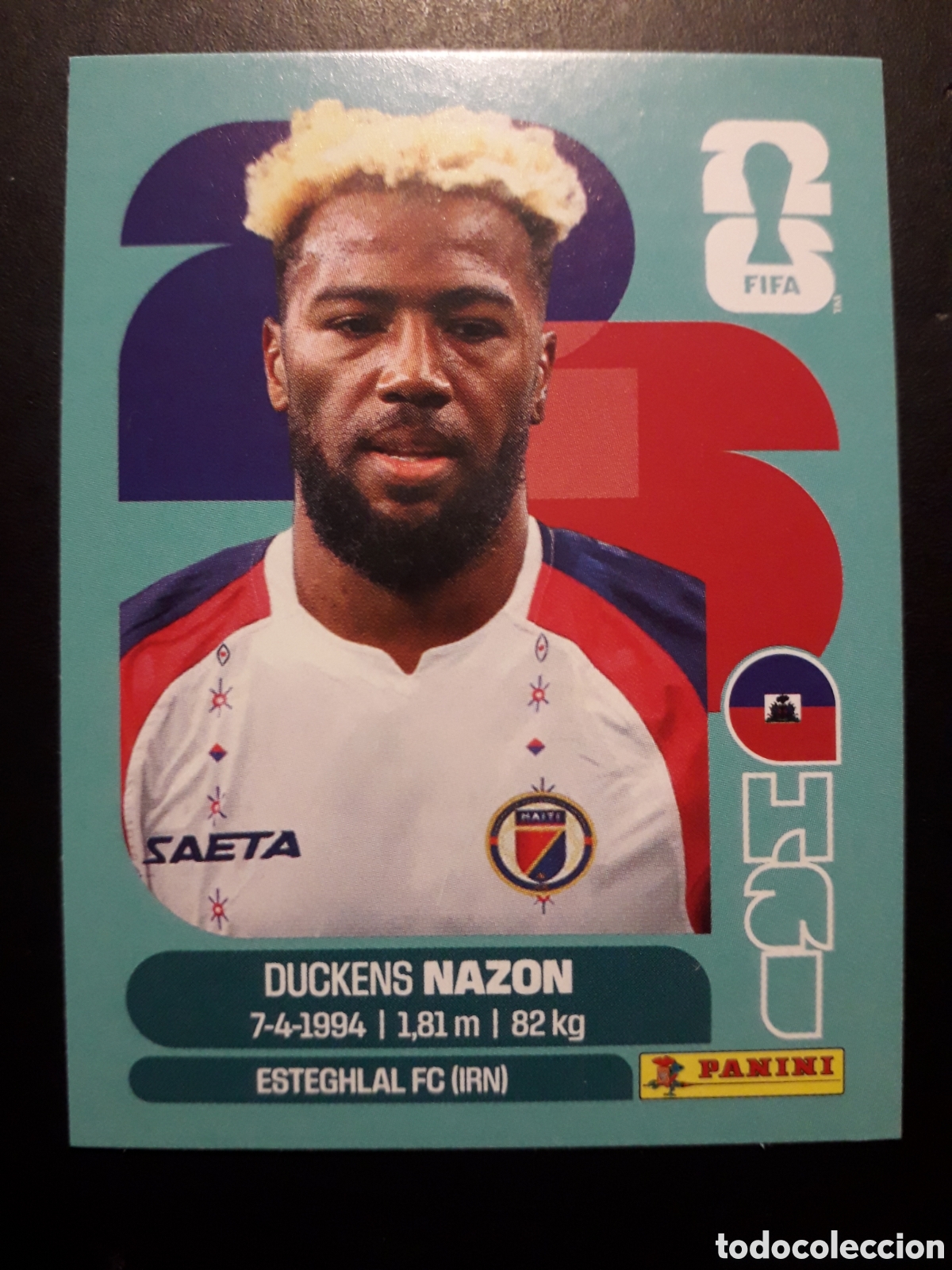 Cromos de F&uacute;tbol: NAZON HAIT&Iacute; HAI 18 MUNDIAL F&Uacute;TBOL 2026 FIFA WORLD CUP PANINI SIN PEGAR PEDIDO M&Iacute;NIMO 3&euro;