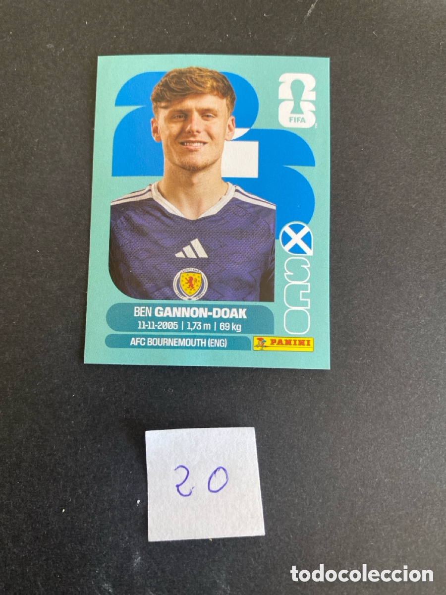 Cromos de F&uacute;tbol: Cromo Escocia Mundial 26 N* 20 nuevo