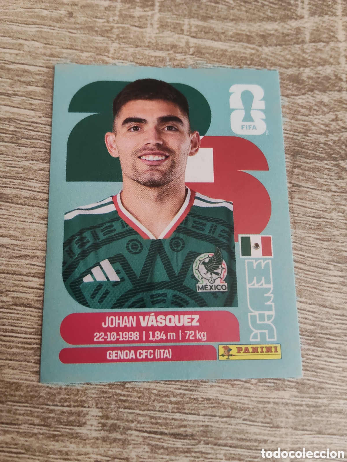 Cromos de F&uacute;tbol: Panini mundial 2026 MEX 3 Johan V&aacute;squez M&eacute;xico