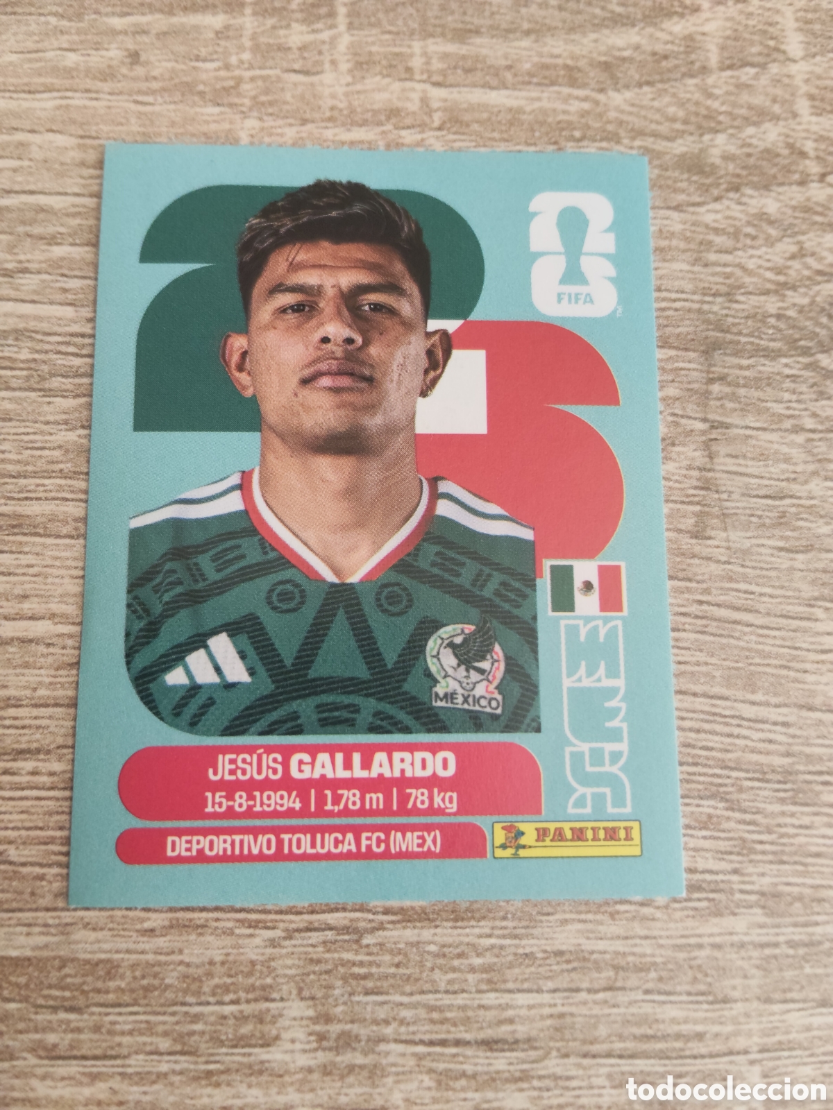 Cromos de F&uacute;tbol: Panini mundial 2926 MEX 6 Jes&uacute;s Gallardo M&eacute;xico