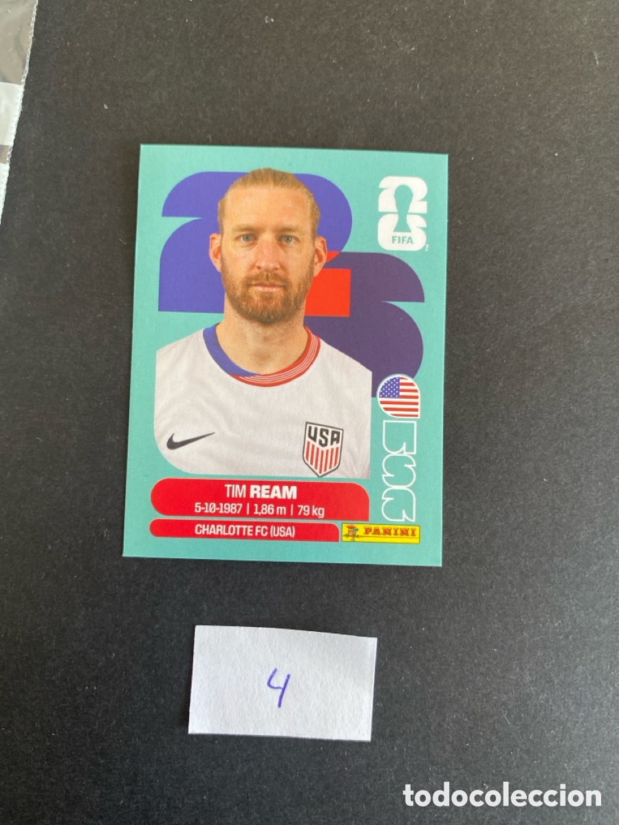 Cromos de F&uacute;tbol: Cromo USA Mundial 26 N* 4 nuevo