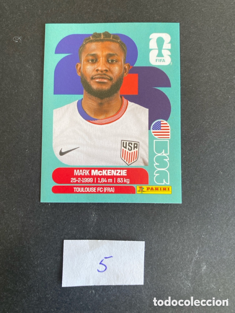 Cromos de F&uacute;tbol: Cromo USA Mundial 26 N* 5 nuevo