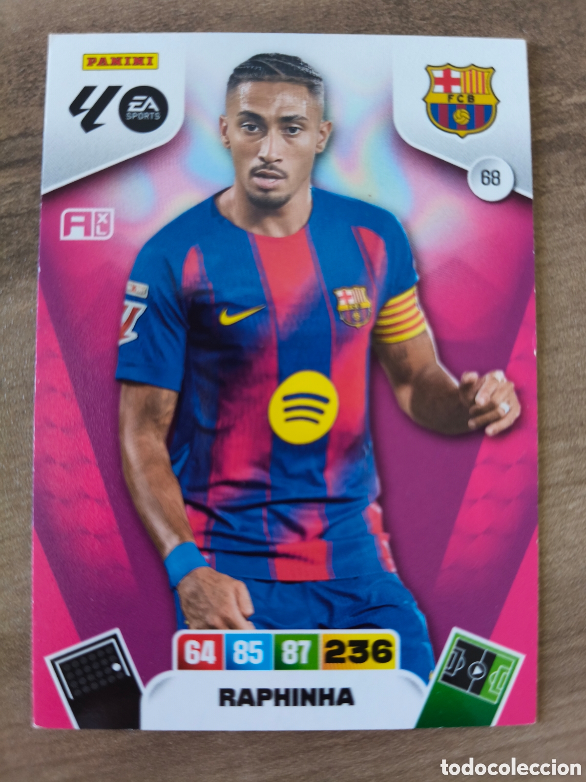 Cromos de F&uacute;tbol: Raphinha 68 Barcelona Adrenalyn XL Liga 25 26