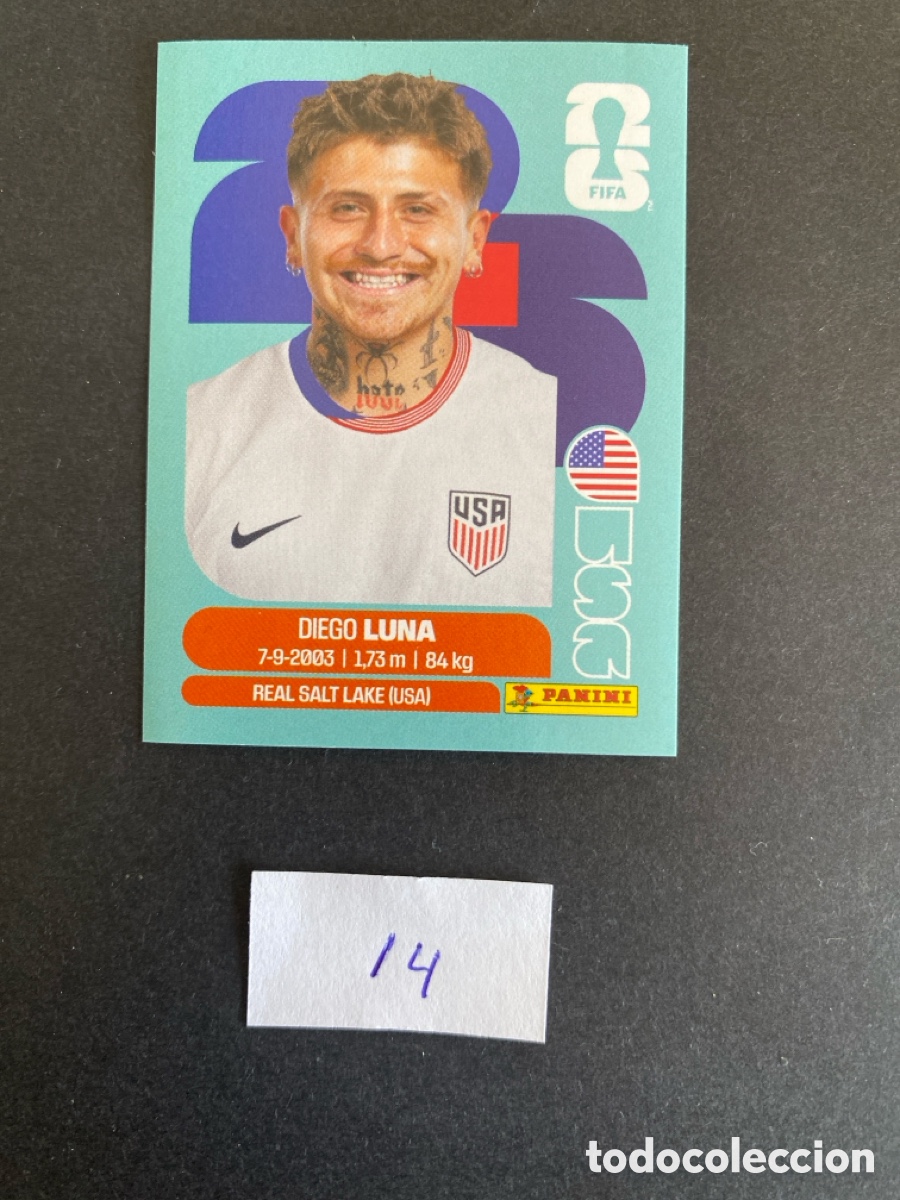 Cromos de F&uacute;tbol: Cromo USA Mundial 26 N* 14 nuevo