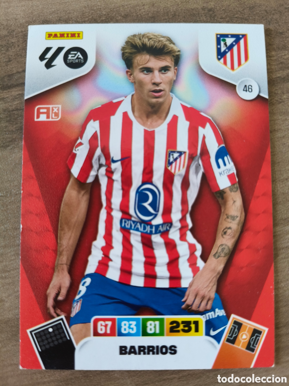Cromos de F&uacute;tbol: Barrios 46 Atletico de Madrid Adrenalyn XL Liga 25 26