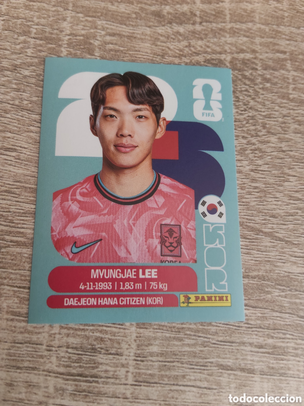 Cromos de F&uacute;tbol: Panini mundial 2026 KOR 9 Myungjae Lee Corea del Sur