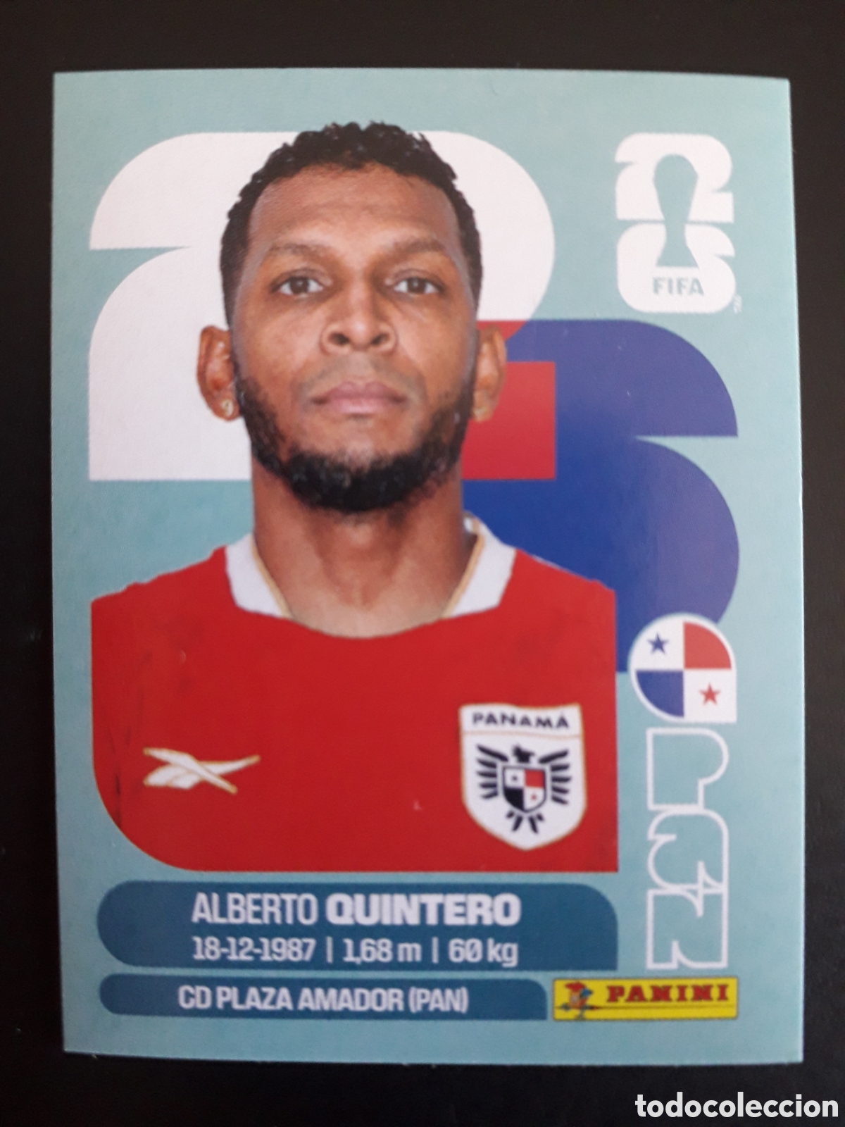 Cromos de F&uacute;tbol: QUINTERO PANAM&Aacute; PAN 20 MUNDIAL F&Uacute;TBOL 2026 FIFA WORLD CUP PANINI SIN PEGAR PEDIDO M&Iacute;NIMO 3&euro;.