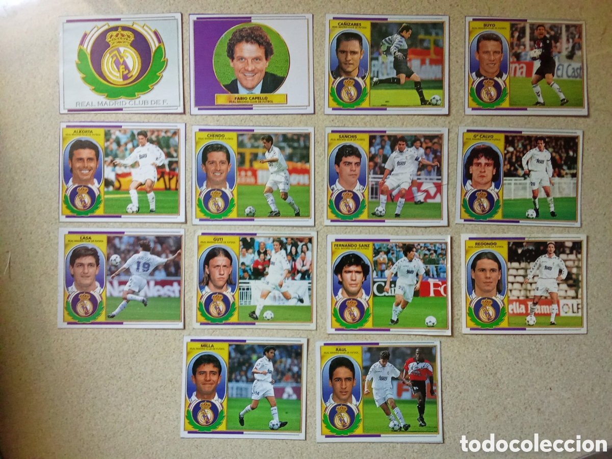 Cromos de F&uacute;tbol: LOTE 24 CROMOS DIFERENTES REAL MADRID LIGA ESTE 96 97 1996 1997. Leer