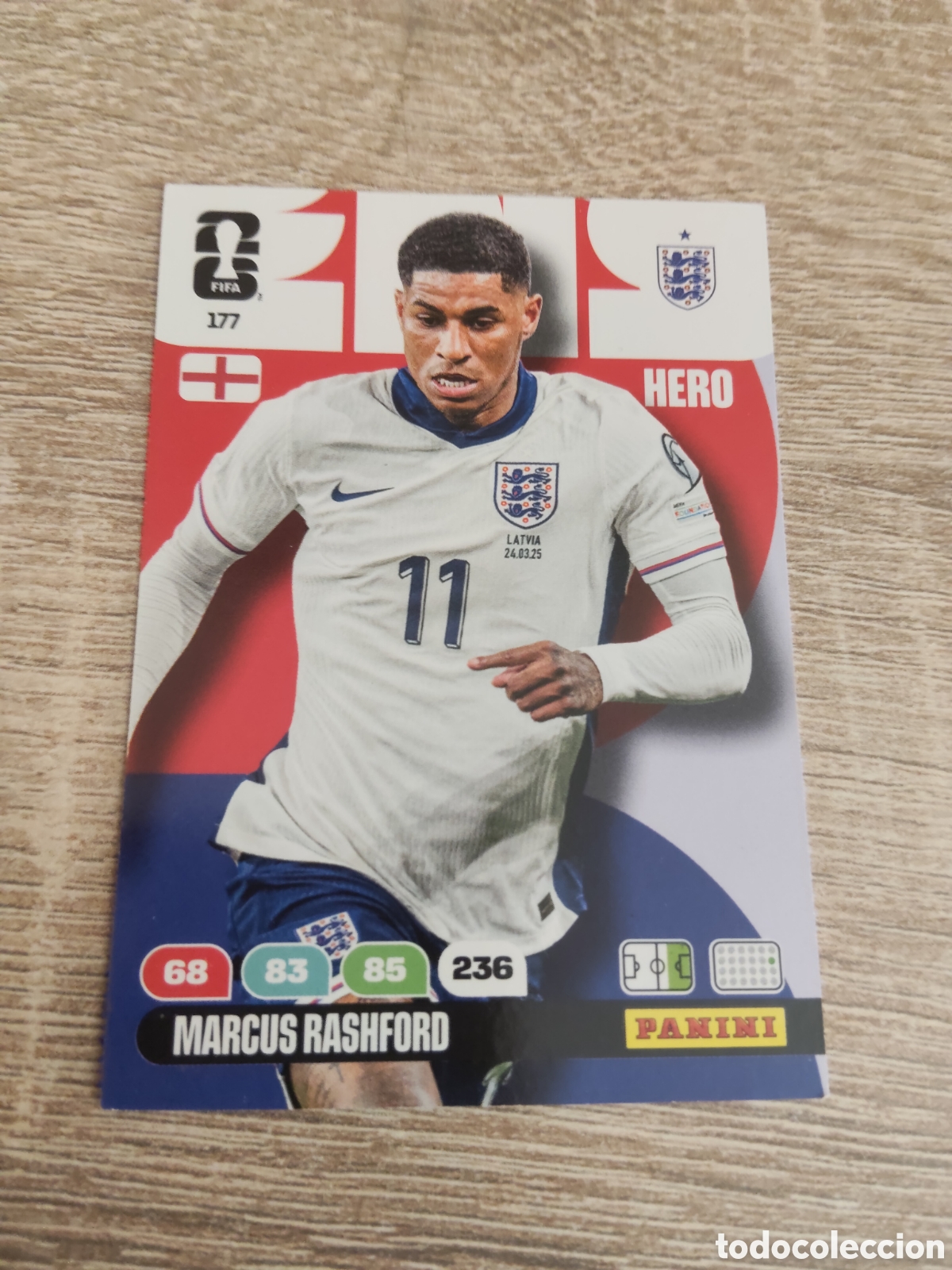 Cromos de F&uacute;tbol: Panini Adrenalyn mundial 2026 177 Marcus Rashford Inglaterra