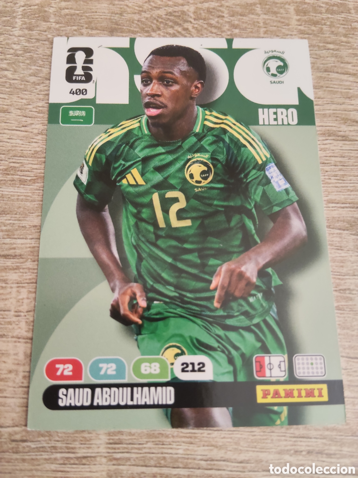 Cromos de Futebol: Panini Adrenalyn mundial 2026 400 Saud Abdulhamid Arabia Saud&iacute;