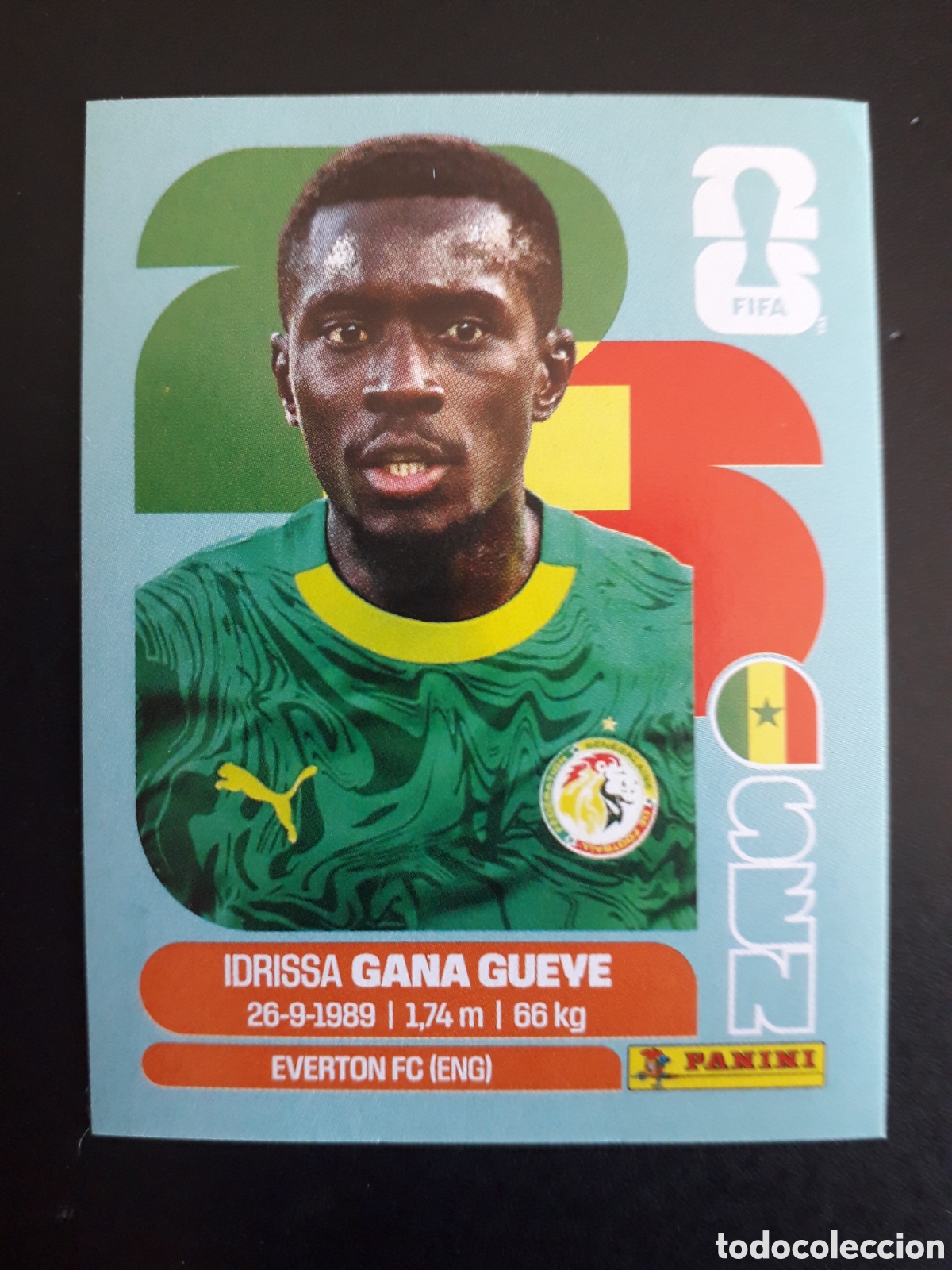 Cromos de F&uacute;tbol: GANA GUEYE SENEGAL SEN 9 MUNDIAL F&Uacute;TBOL 2026 FIFA WORLD CUP PANINI SIN PEGAR PEDIDO M&Iacute;NIMO 3&euro;