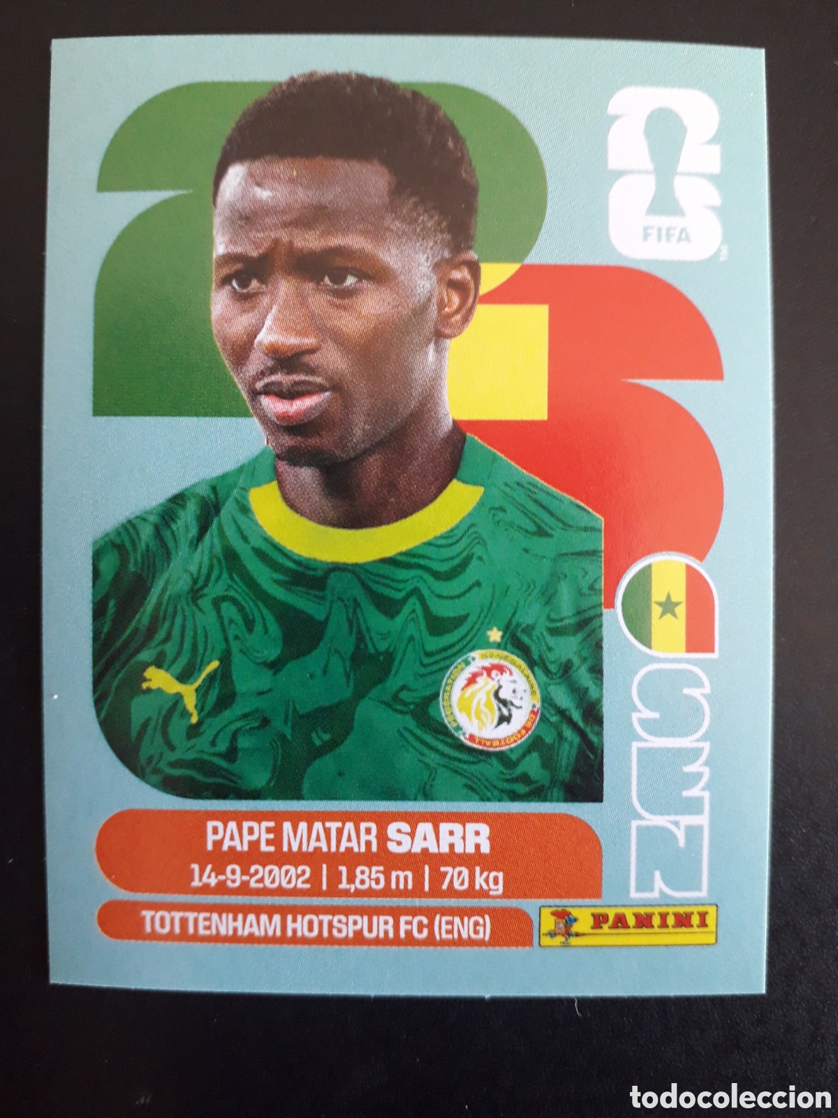 Cromos de F&uacute;tbol: SARR SENEGAL SEN 10 MUNDIAL F&Uacute;TBOL 2026 FIFA WORLD CUP PANINI SIN PEGAR PEDIDO M&Iacute;NIMO 3&euro;