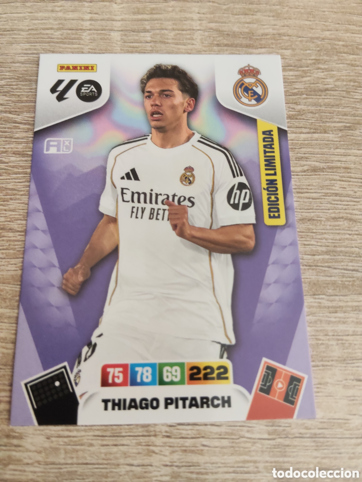 Cromos de F&uacute;tbol: Panini Adrenalyn liga 2025 2026 25 26 Thiago Pitarch Real Madrid edici&oacute;n limitada