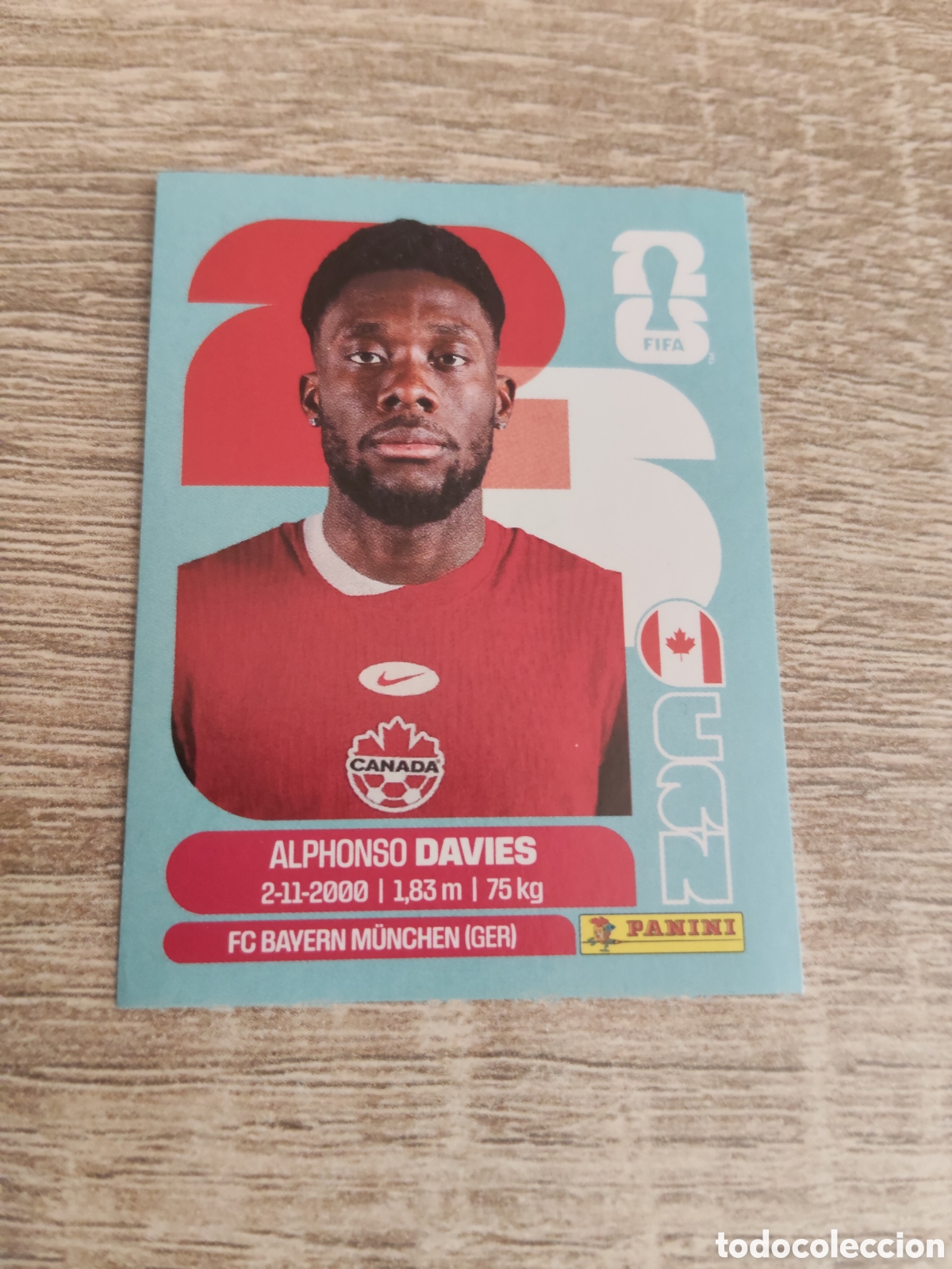 Cromos de F&uacute;tbol: Panini mundial 2026 CAN 3 Alphonso Davies Canad&aacute;