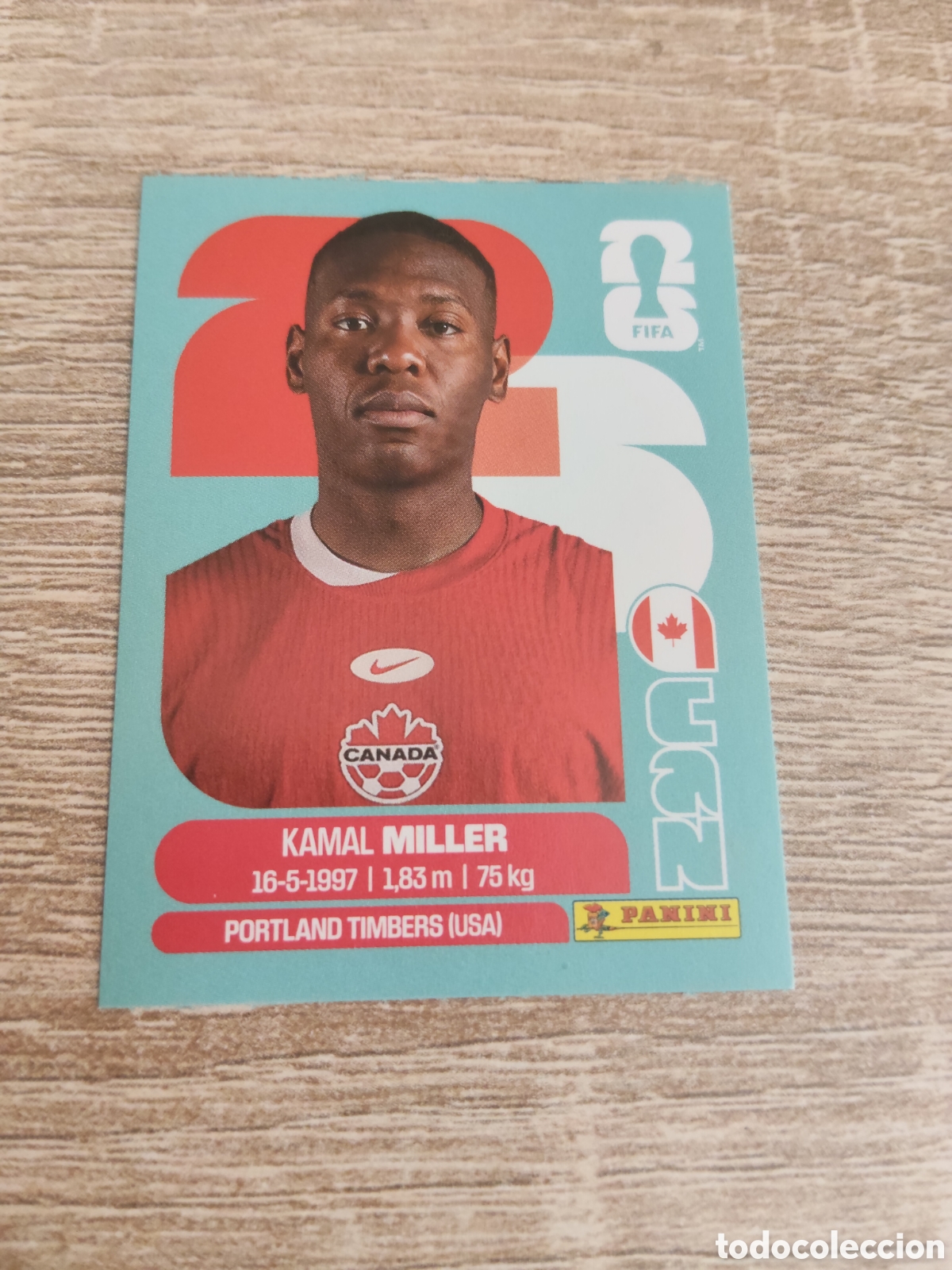 Cromos de F&uacute;tbol: Panini mundial 2026 CAN 9 Kamal Miller Canad&aacute;