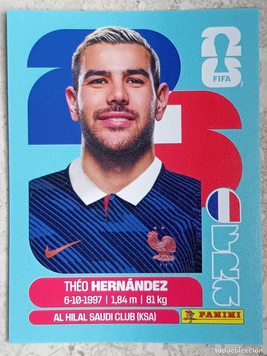 Cromos de F&uacute;tbol: Figurina Panini 2026 Cromo World Cup Usa Mundial 2026 Theo Hern&agrave;ndez France n FRA 3