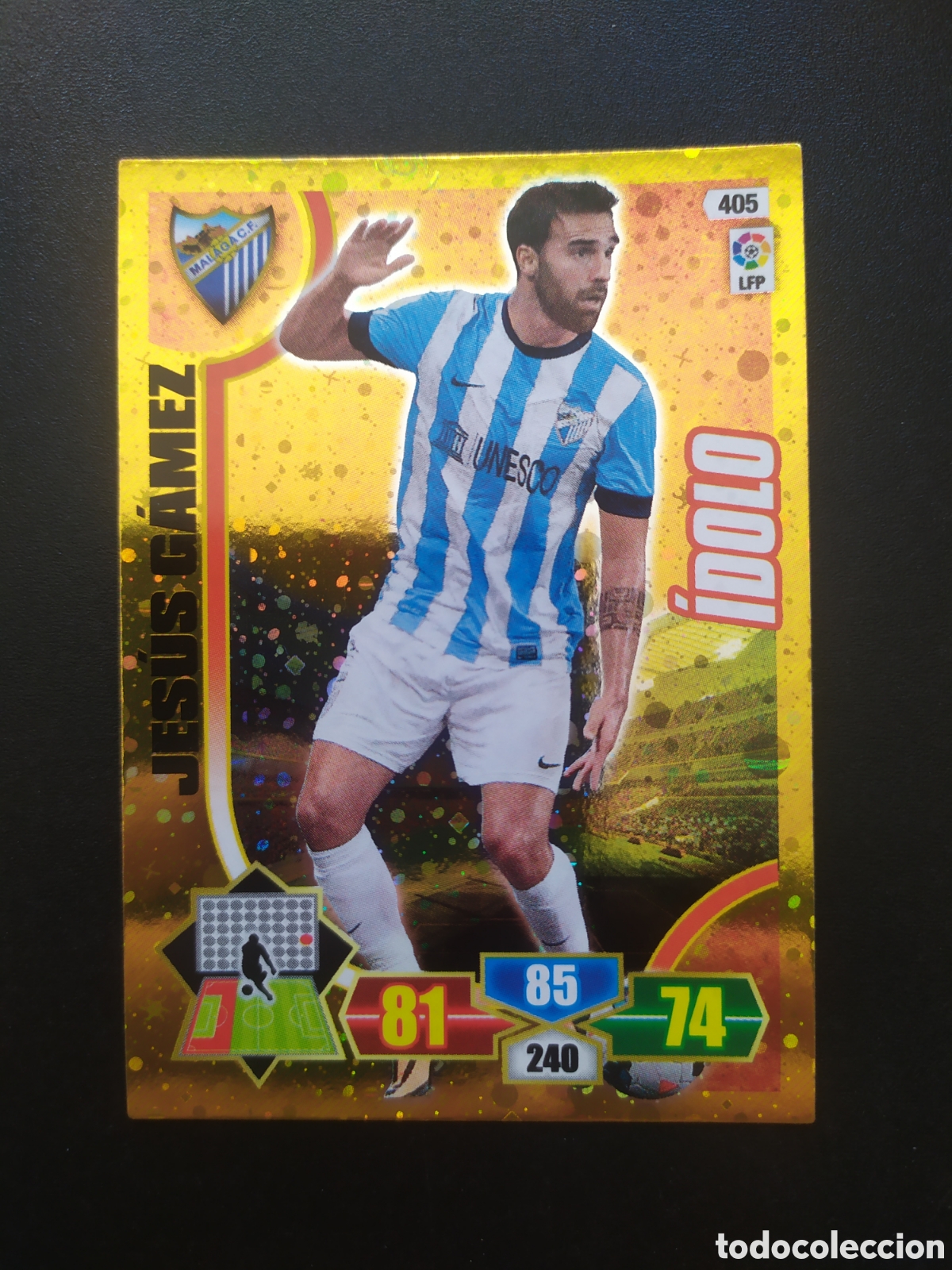 Cromos de F&uacute;tbol: Adrenalyn 2013 2014 13 14 panini Jes&uacute;s G&aacute;mez idolo n&deg; 405 M&aacute;laga