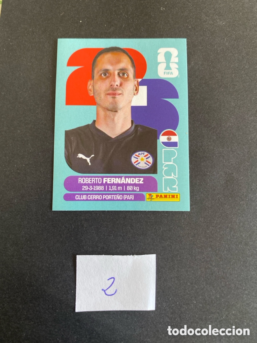 Cromos de F&uacute;tbol: Cromo Paraguay Mundial 26 N* 2 nuevo