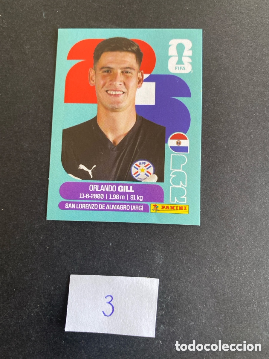Cromos de F&uacute;tbol: Cromo Paraguay Mundial 26 N* 3 nuevo