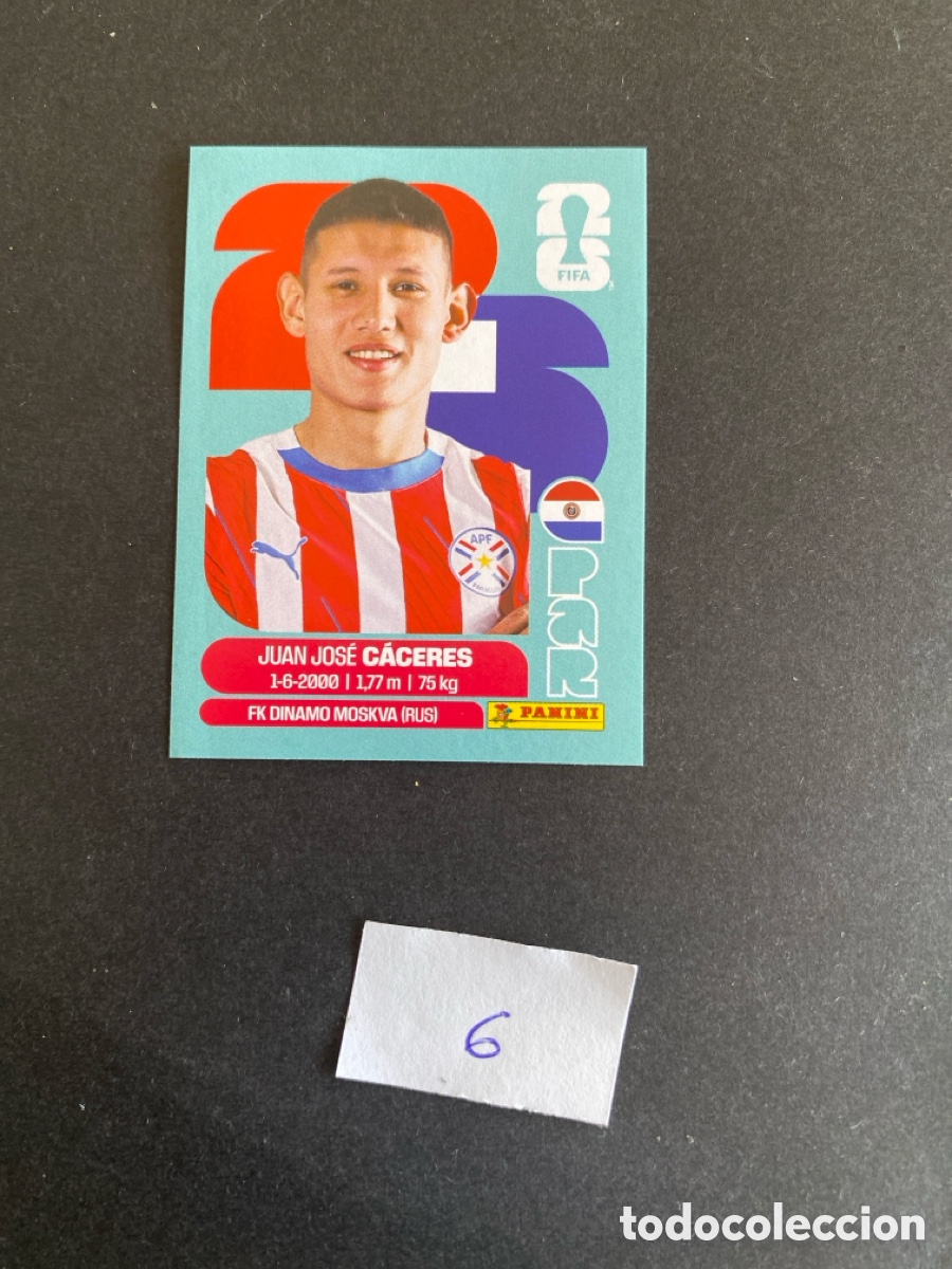 Cromos de F&uacute;tbol: Cromo Paraguay Mundial 26 N* 6 nuevo