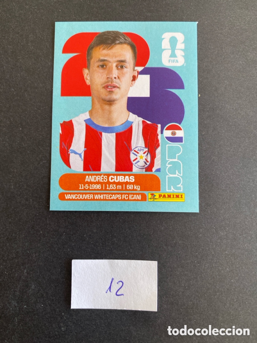 Cromos de F&uacute;tbol: Cromo Paraguay Mundial 26 N* 12 nuevo