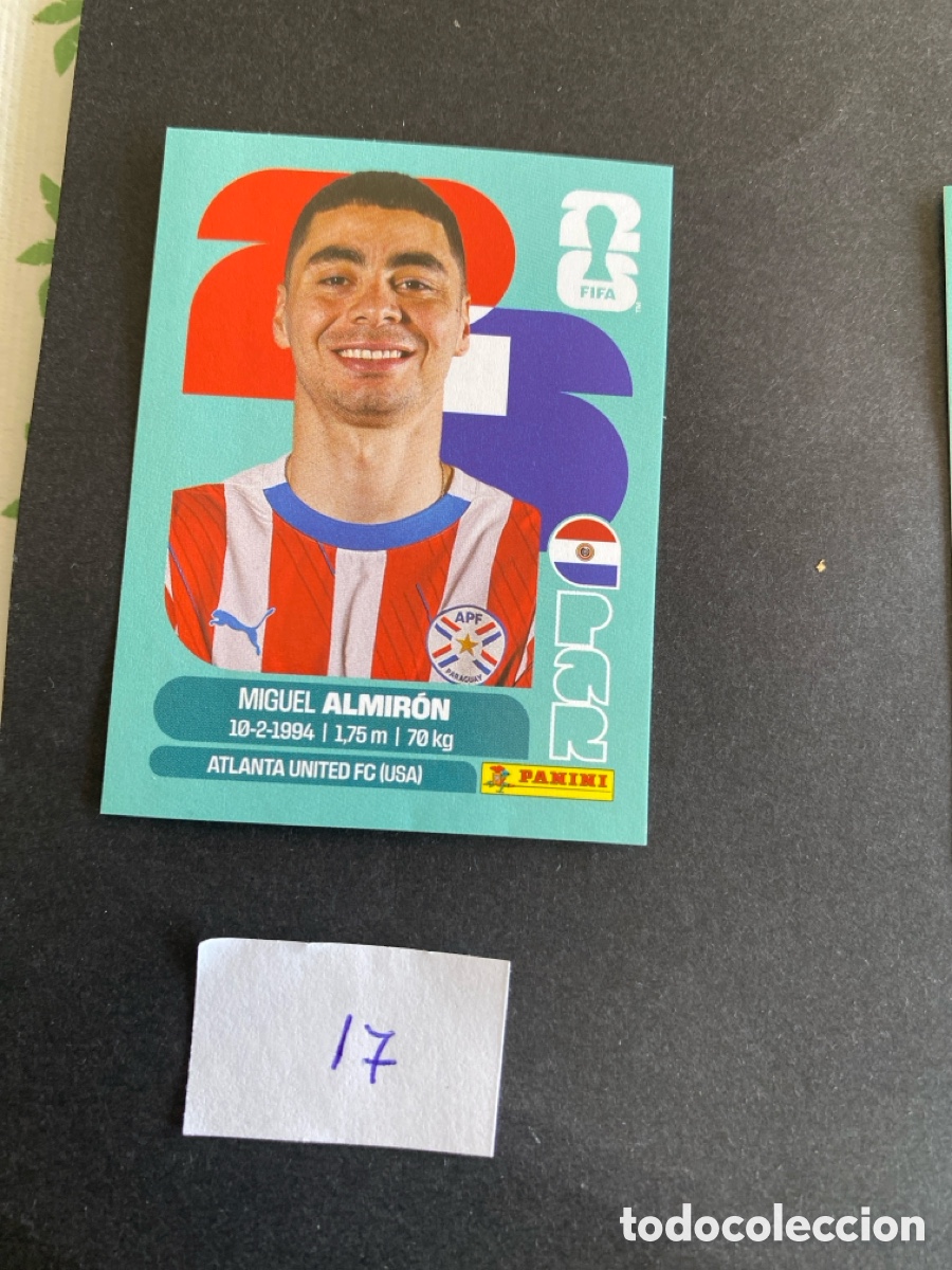 Cromos de F&uacute;tbol: Cromo Paraguay Mundial 26 N* 17 nuevo