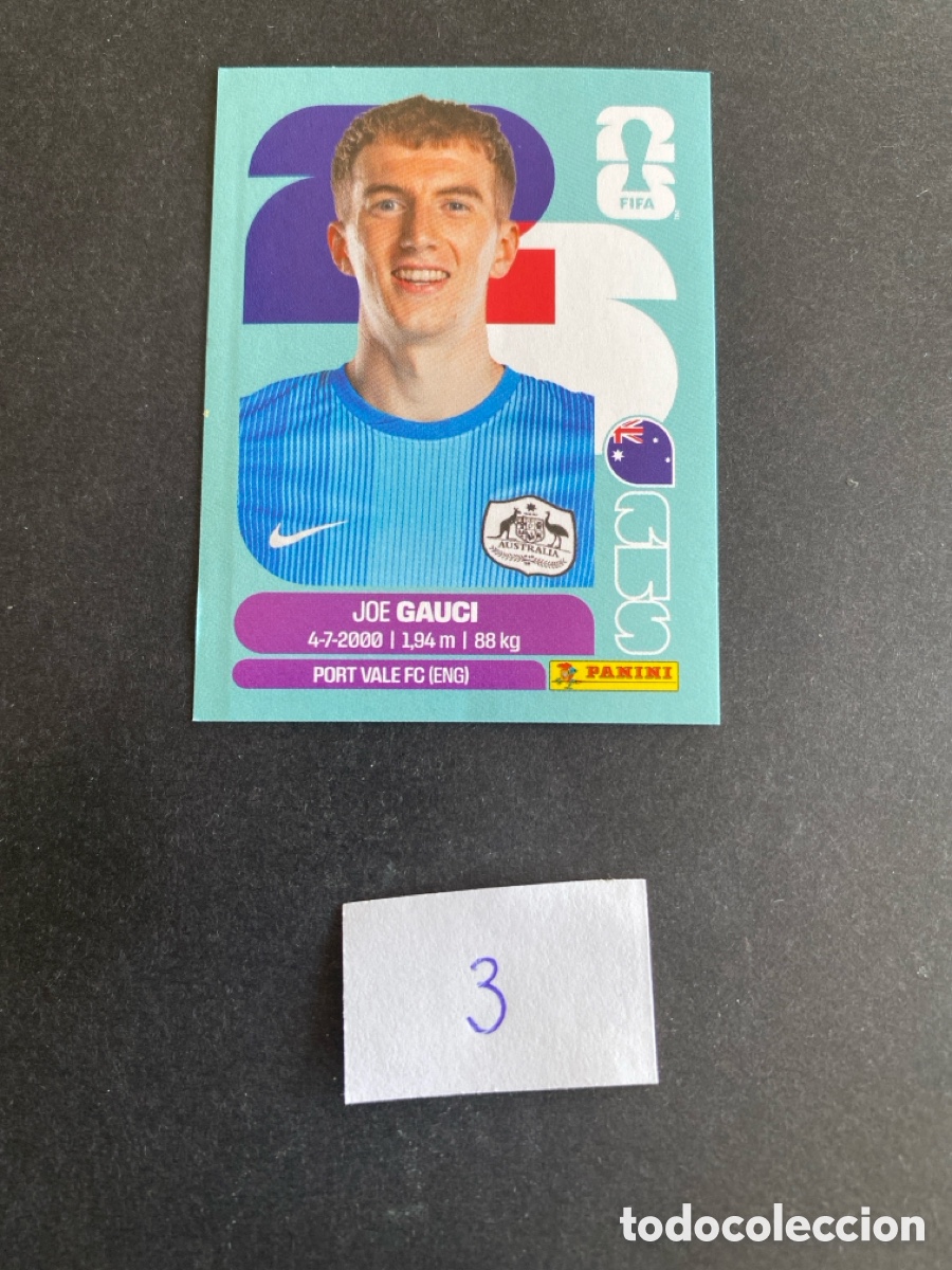 Cromos de F&uacute;tbol: Cromos Australia Mundial 26 N* 3 nuevo