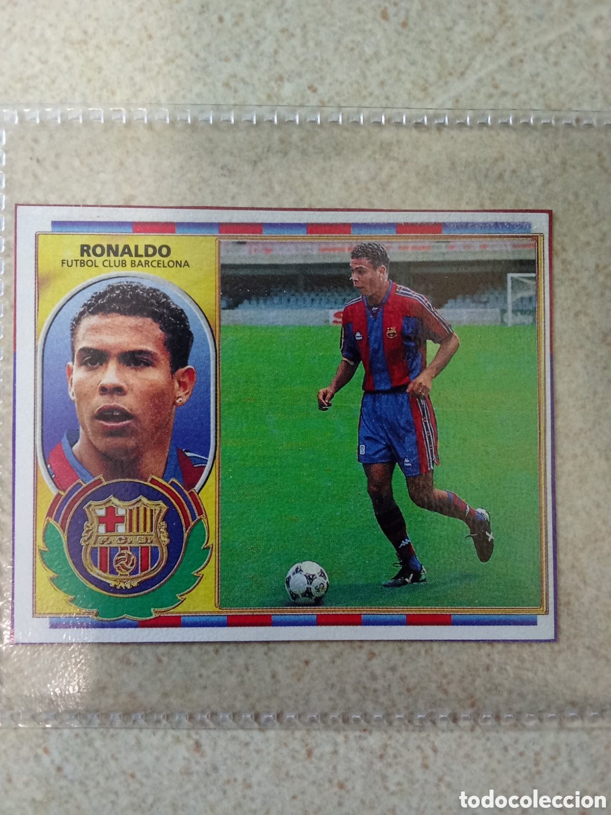 Cromos de F&uacute;tbol: RONALDO ROOKIE VERSION CON PELO BARCELONA LIGA ESTE 1996 1997 96- 97 RECORTADO