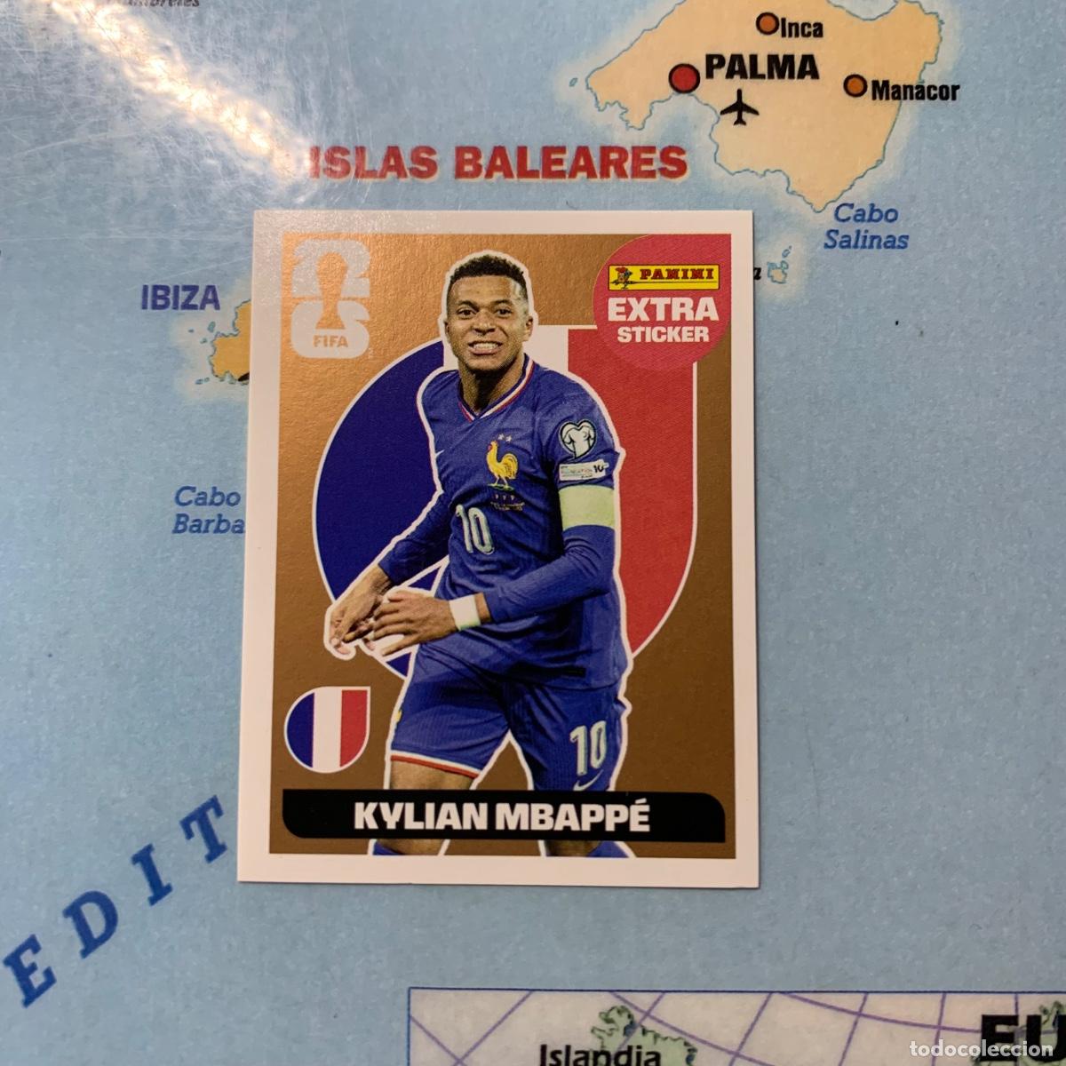 Football Stickers: Mbappe extra sticker versi&oacute;n Bronce de Francia cromo panini Mundial Fifa World Cup 2026