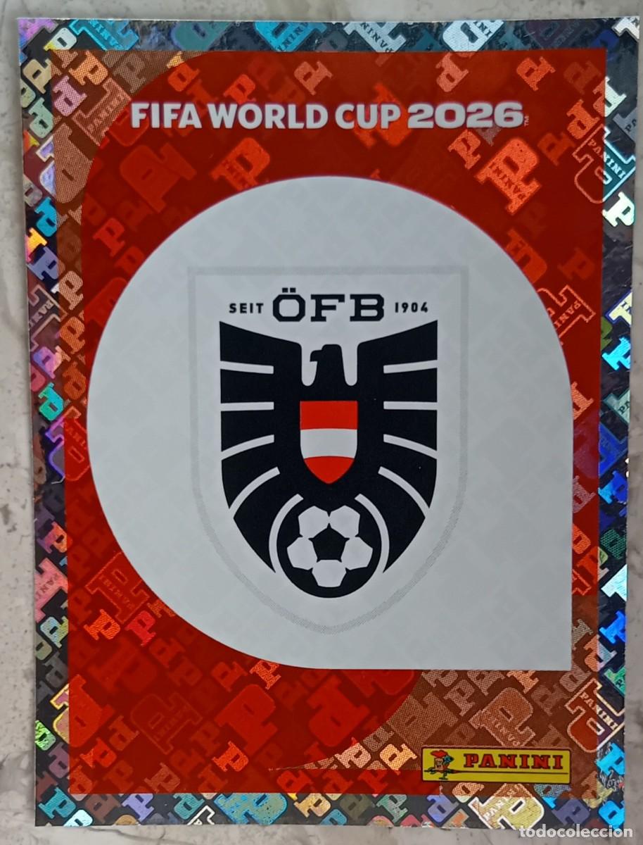 Football Stickers: Figurina Panini 2026 Cromo World Cup Usa Mundial 2026 scudetto escudo badge Austria n AUT 1